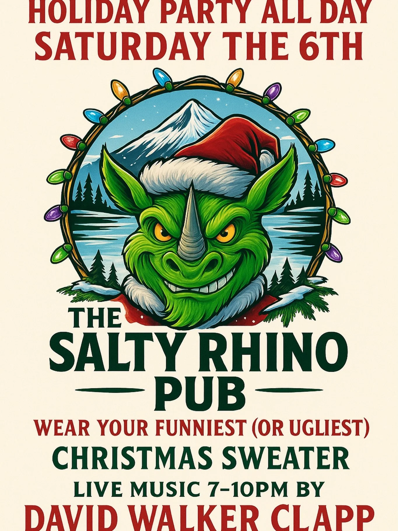 One week away! Holiday drink specials, and live music by @david_walker_clapp_music .