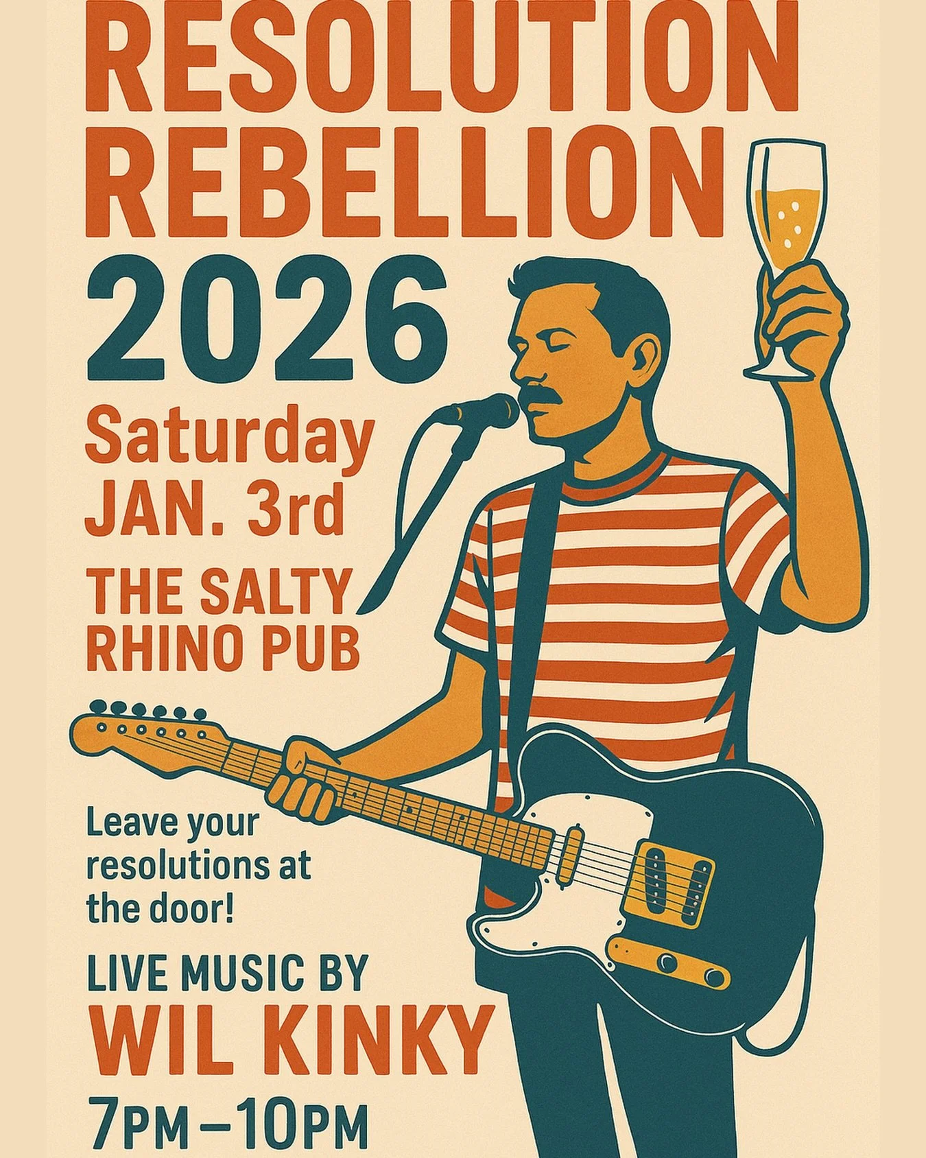 No resolutions, no regrets. Celebrate the New Year a few days late with us! Drinks and live music by @wilkinky 🥂