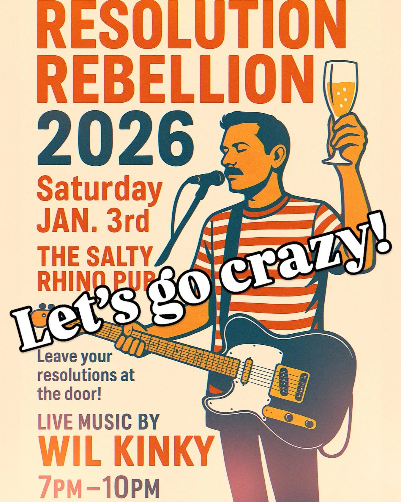 This SATURDAY! 🎉  Forget about the resolutions for a few more days. #noresolutions2026