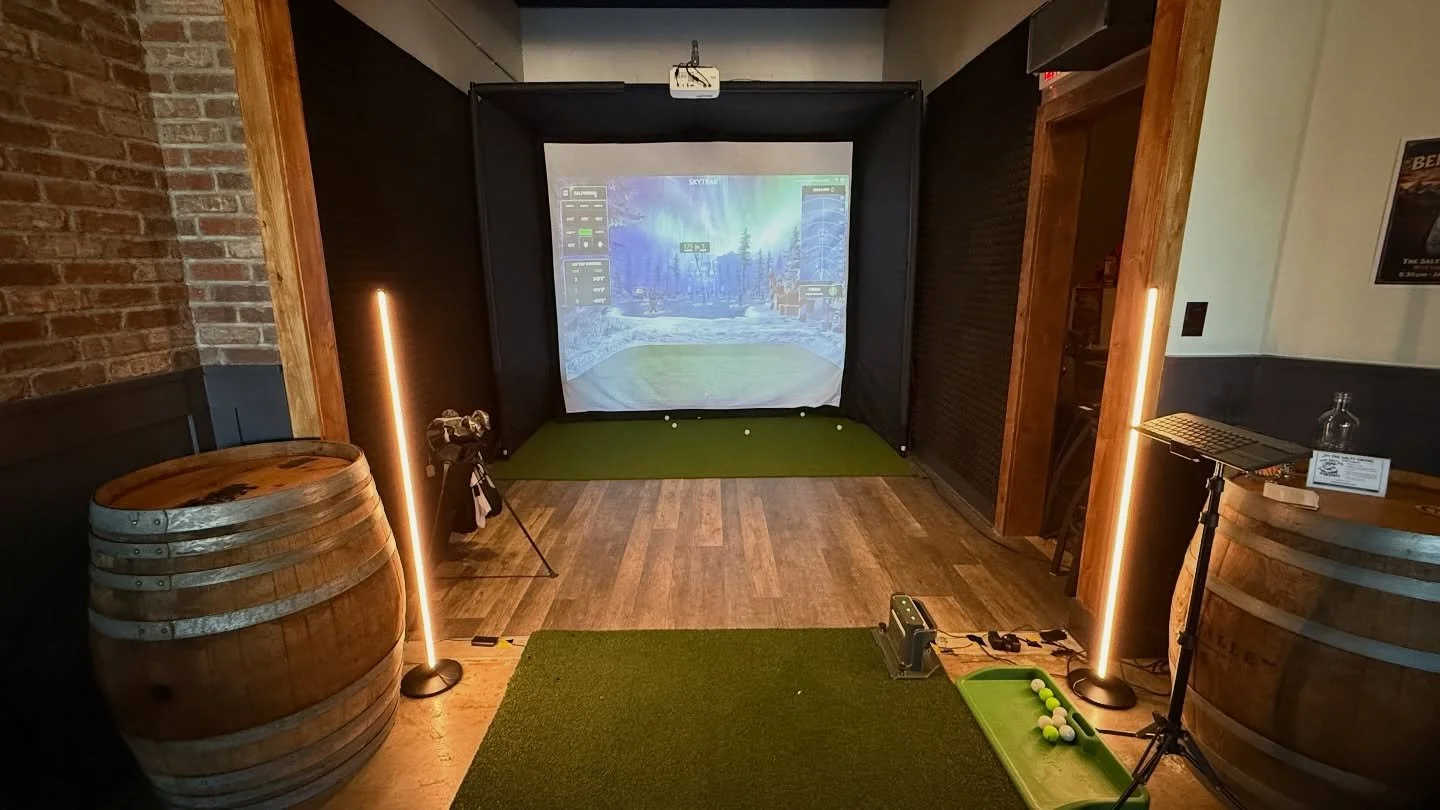 Teeing off our new golf simulator- Salty Swing. More details soon! &ldquo;Stop thinking... let things happen... and be the ball.&rdquo;