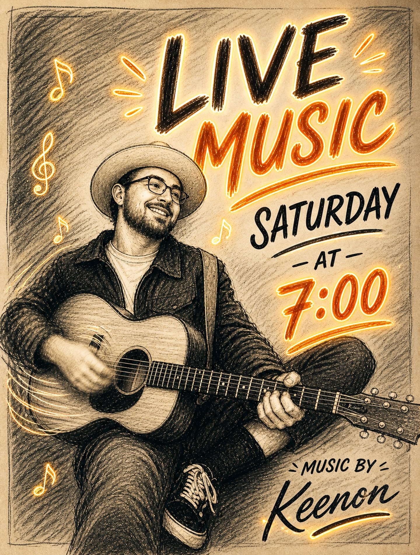 Cold beer hits different with a guitar in the room. 🎶 @musicbykeenon &bull; Saturday &bull; 7PM
You bring the thirst&mdash;we&rsquo;ll handle the rest