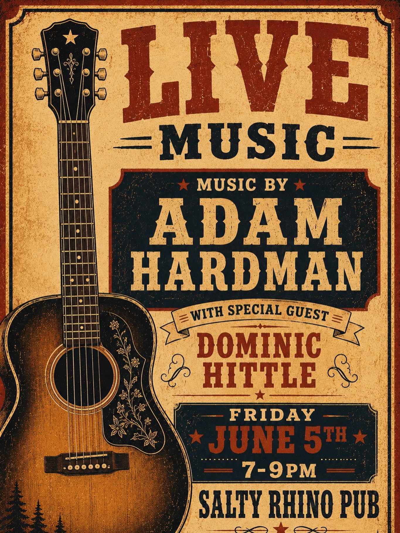 Another night of some incredible talent. @adamhardman_music is returning with special guest @dominichittlemusic .We can&rsquo;t wait!!