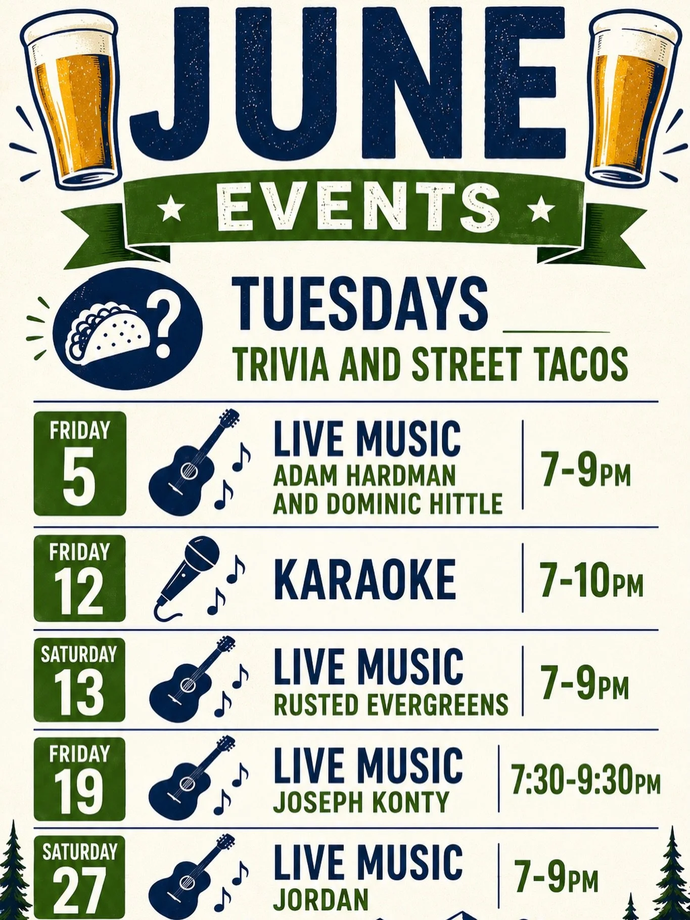 Summer is here and we&rsquo;ve packed June with tacos, trivia, live music, and karaoke!

Grab a pint, bring some friends, and kick off summer with us. See you at the Rhino! 🍻🦏