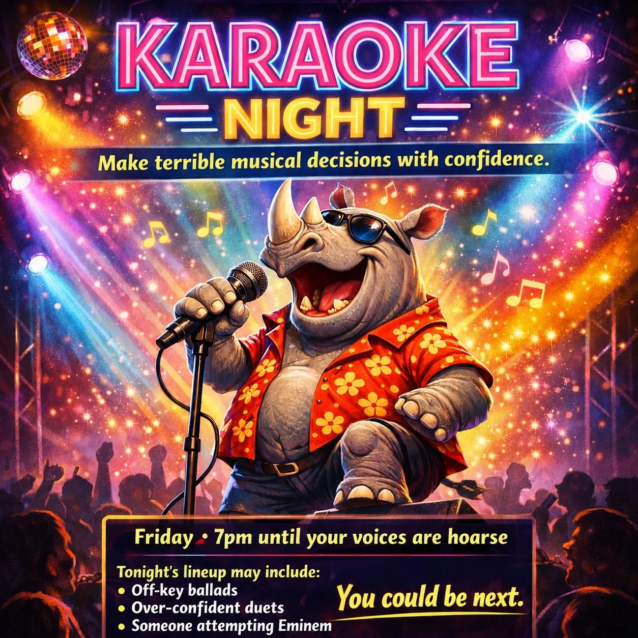 Friday at 7pm until voices are hoarse! Hosted by @apatapoff