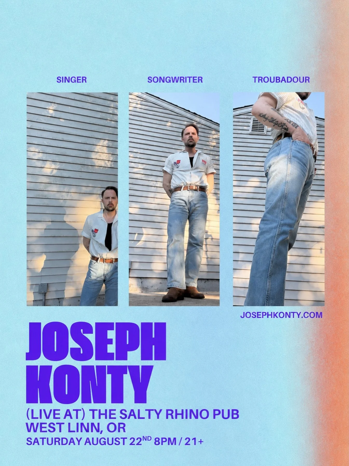 Saturday night we welcome back @josephkonty and friends!! Come join us. ✌️