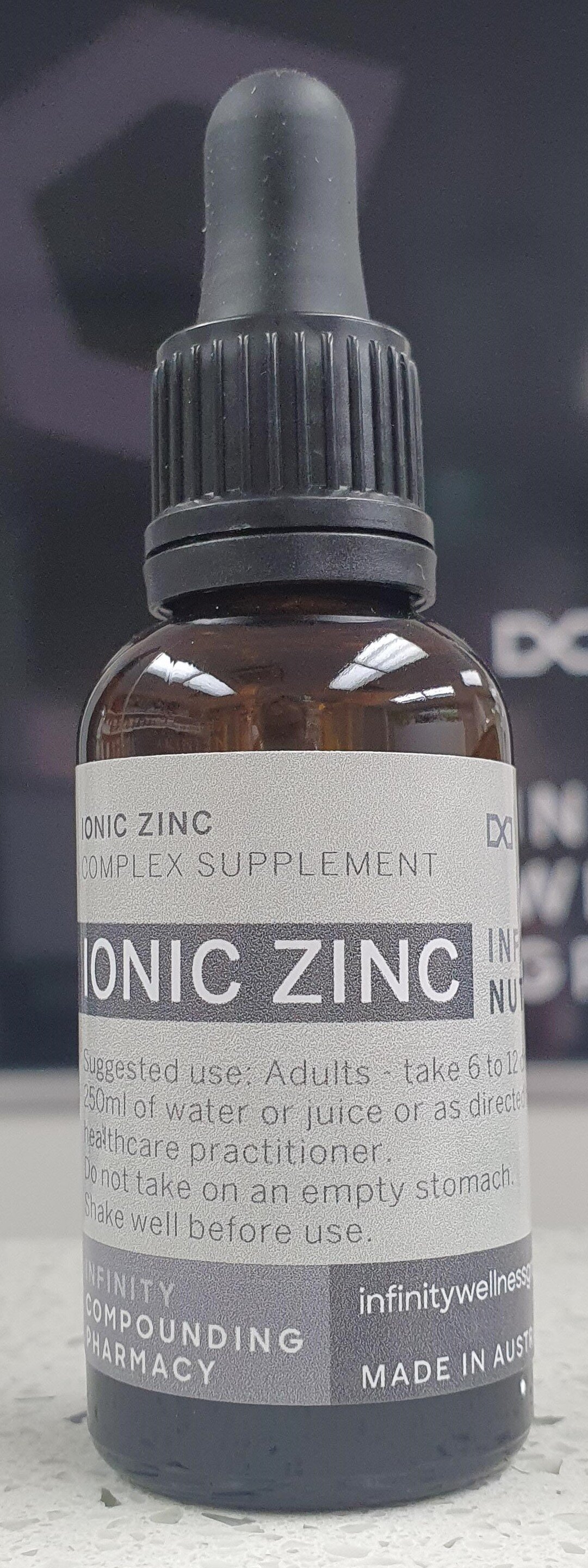 Ionic Zinc Drops 30ml (NEW FORMULATION! - Compounded)