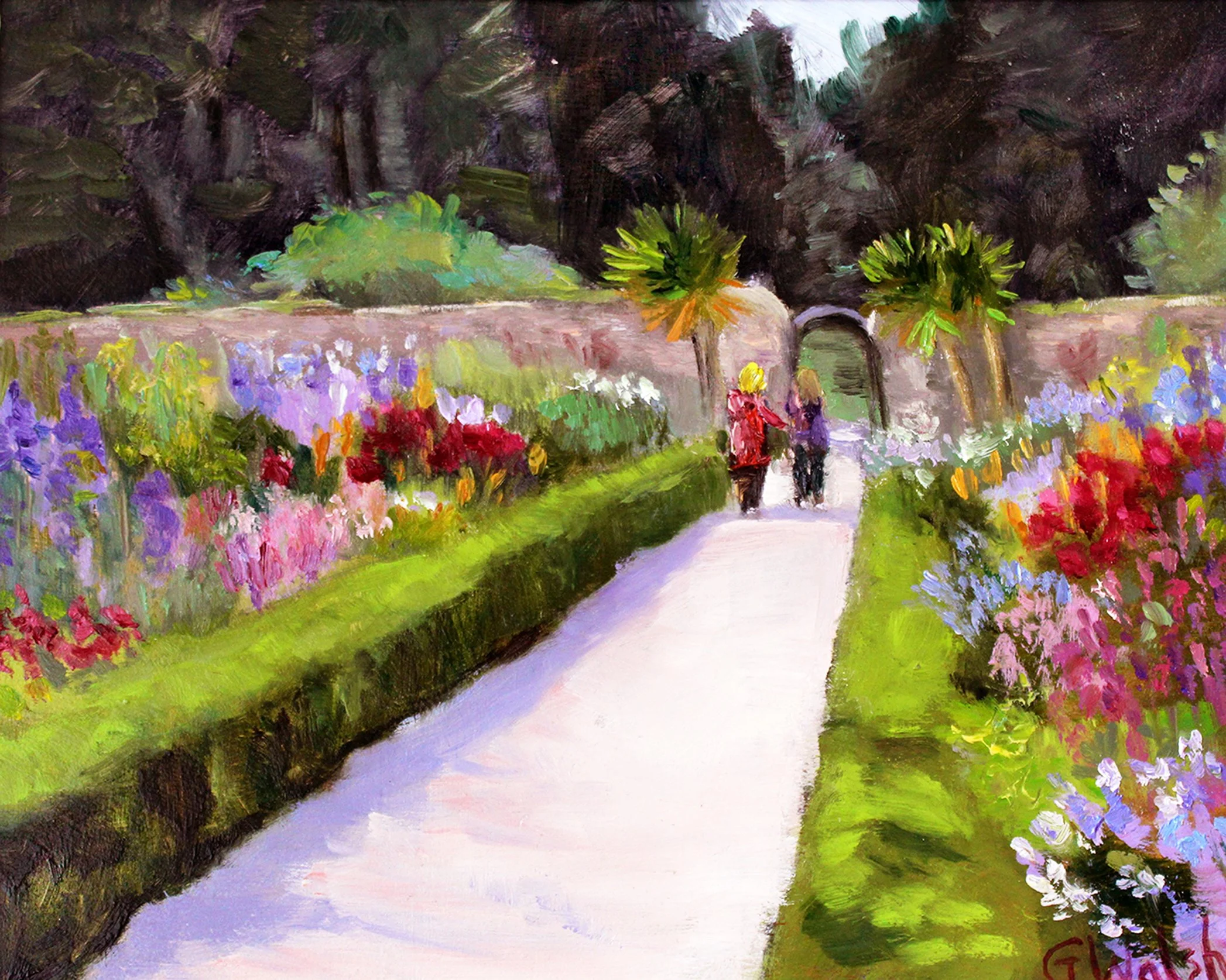 Fine art print of the Victorian Walled Garden at Woodstock, Inistioge. Beautiful garden wall art for your home.