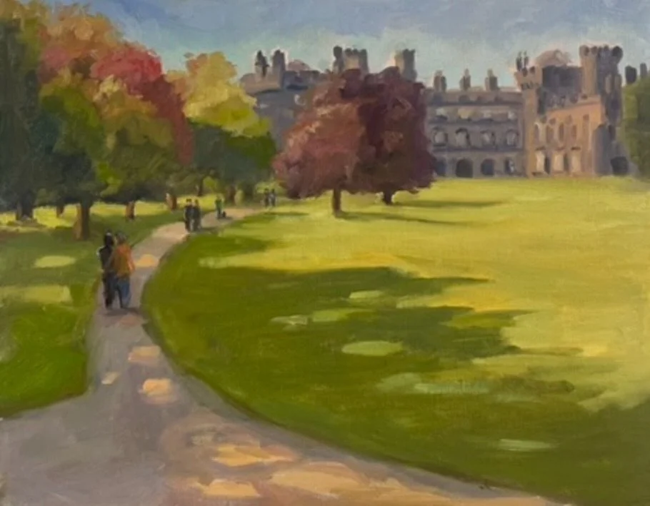 🎄 12 Days of Christmas Specials &ndash; Day 11 🎄

Day 11 brings a touch of early autumn magic 🍂
Today&rsquo;s featured piece is a plein air oil study of Kilkenny Castle, painted on location in September, just as the leaves were beginning to turn a