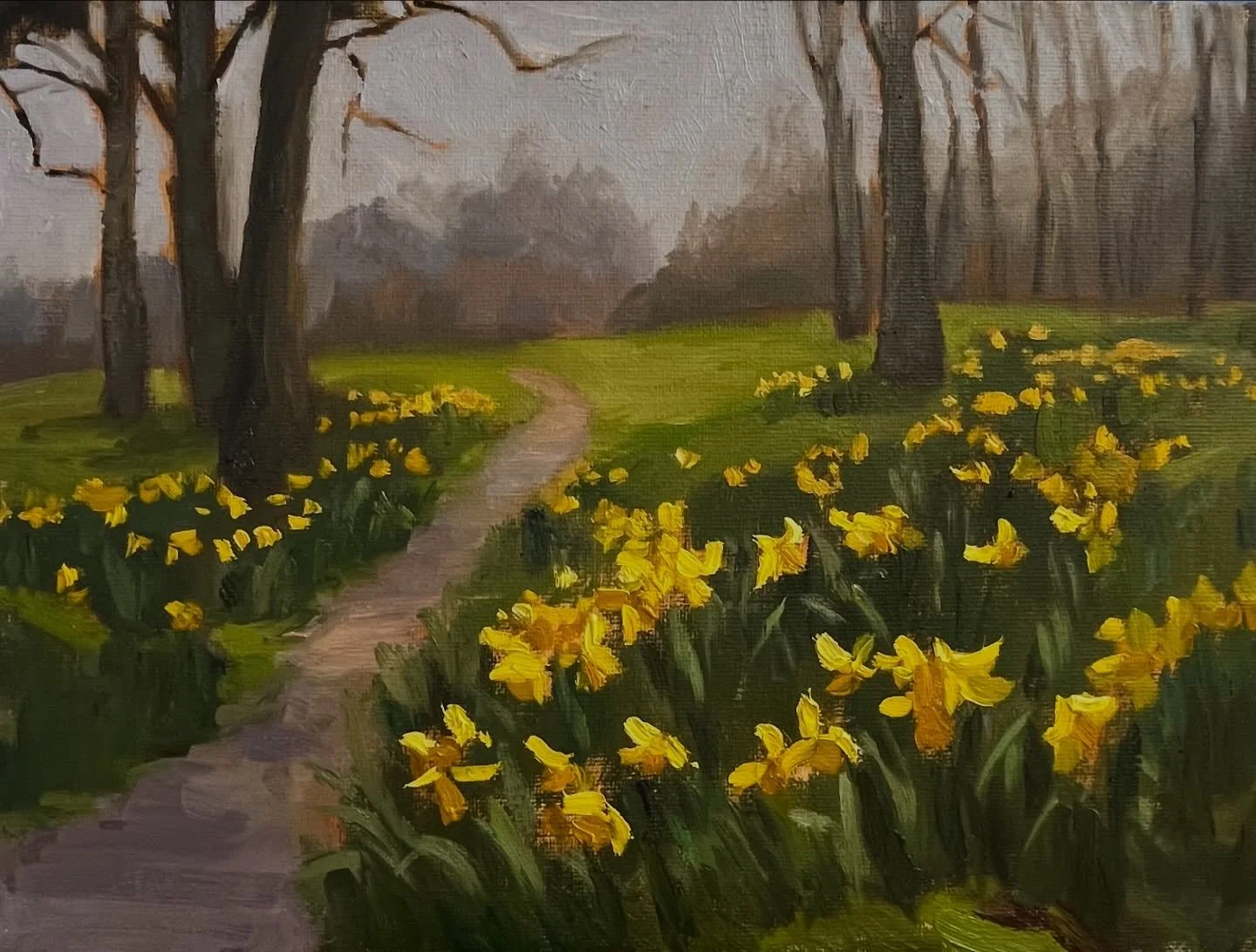 Plein air season has well and truly kicked off , great to be back out with the easel 🎨

Chasing the light, shifting colours, and those fleeting spring moments. Each piece is a small snapshot of the season.

Available through my studio gallery in Cas