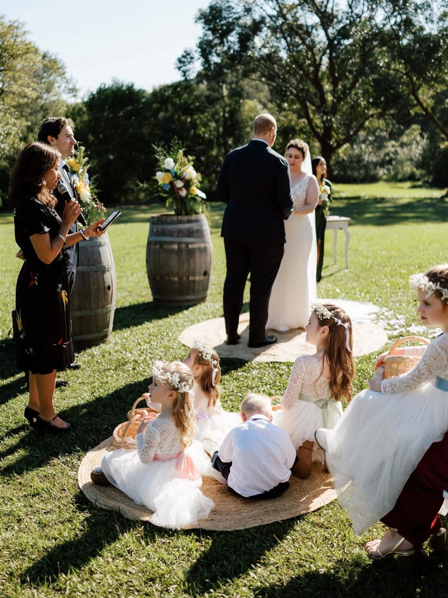 Kids at your wedding! 
They&rsquo;ll always steal the show - in the best way possible. 

Sam &amp; Dani chose to have some rugs at the front for their nephews &amp; nieces to sit on. 

Seats are usually a must for the super cute show stealing little 