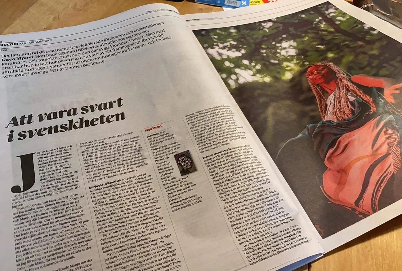 I v&aring;ras gjorde jag, Manju @m_nj_j_tt_  Caio @inskino atelj&eacute;bes&ouml;k hos konstn&auml;ren Fatima Moallim @fmoallim. Det blev mycket skratt och samtal om allt fr&aring;n konstteori till stategier f&ouml;r &ouml;verlevnad som b&aring;de ko