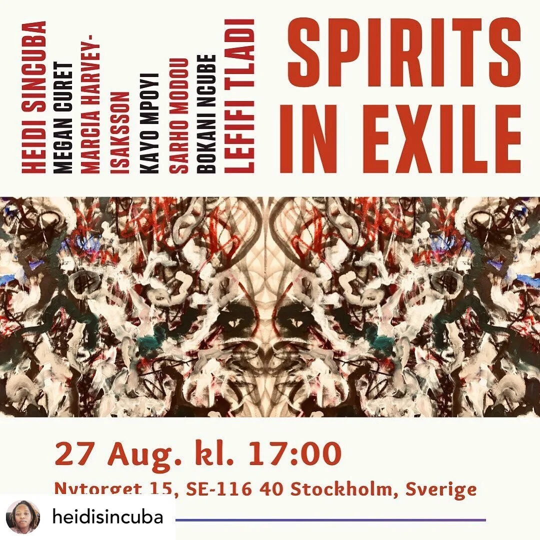 Imorgon kl 17, Nytorget 15 ska jag, Heidi, Marcia, Bokani mfl st&auml;lla ut den process vi haft de senaste dagarna . :) Spirits in exile