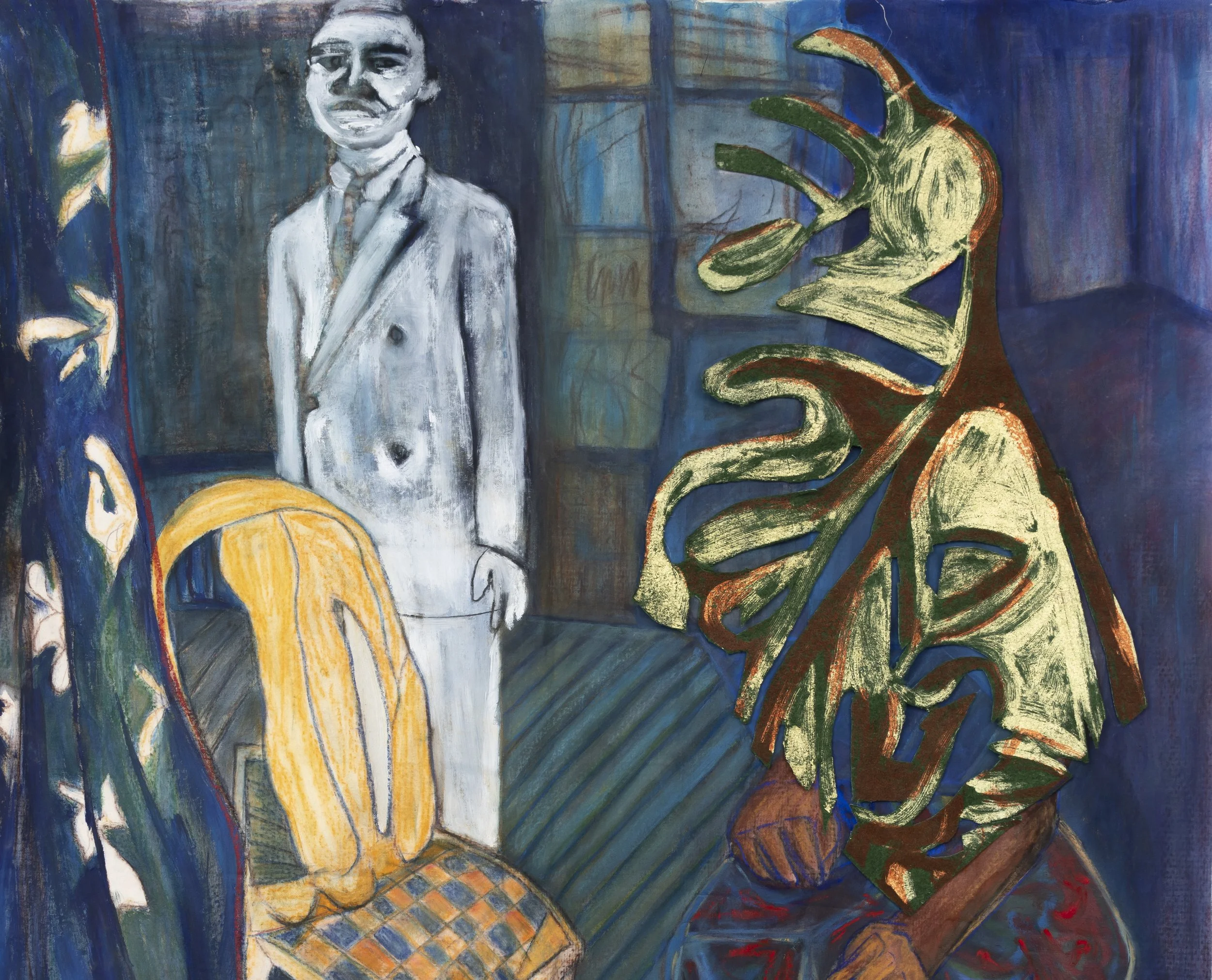  Acrylic paint and print collage 