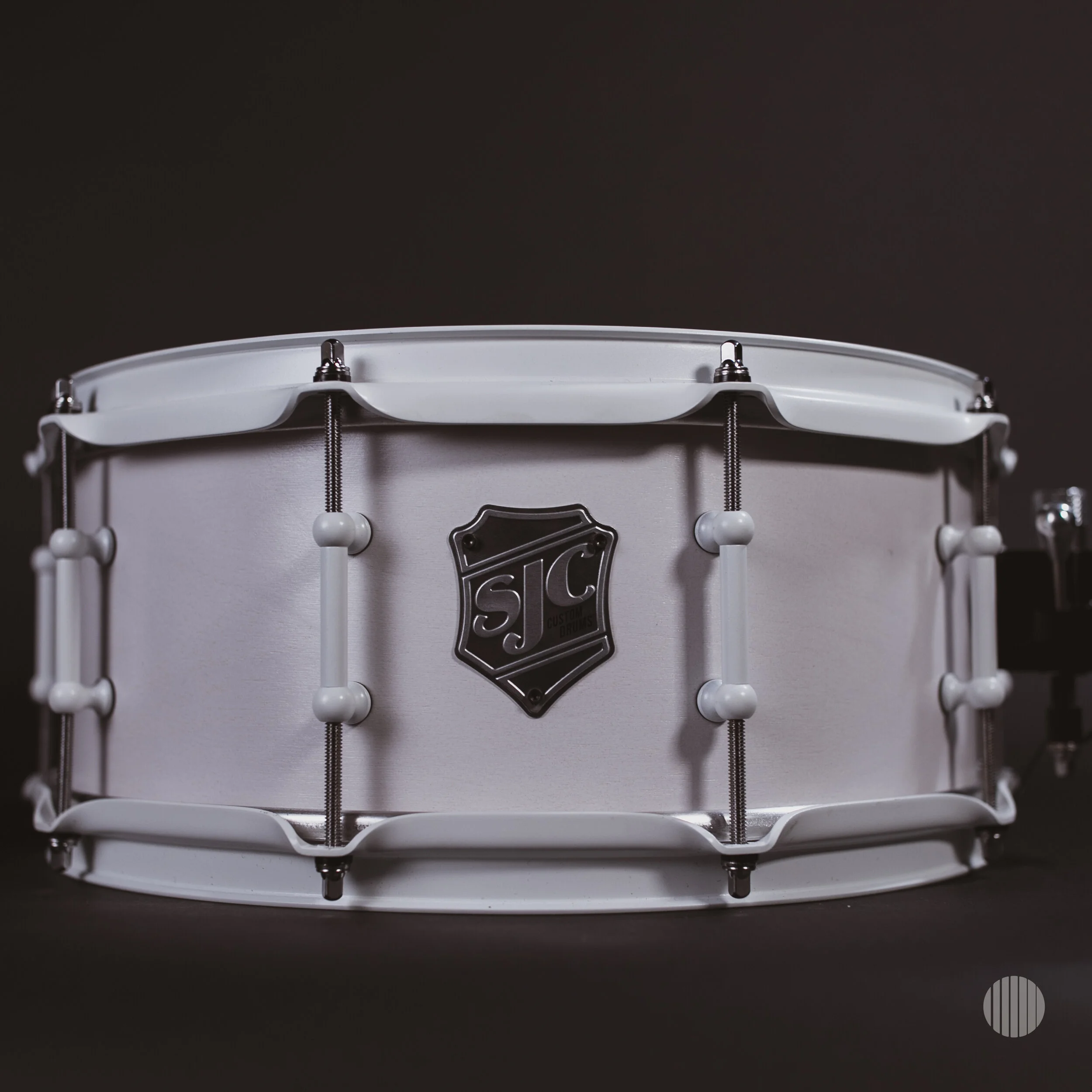 SJC Custom Drums Birch Snare - White Satin  