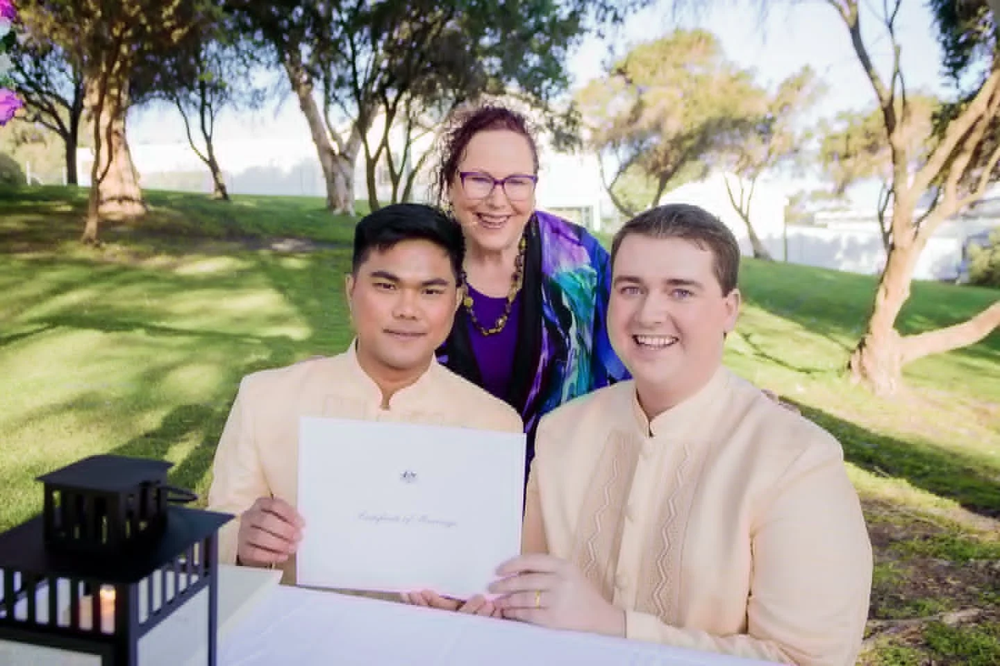 TWO LOVE STORIES, ONE CELEBRANT  