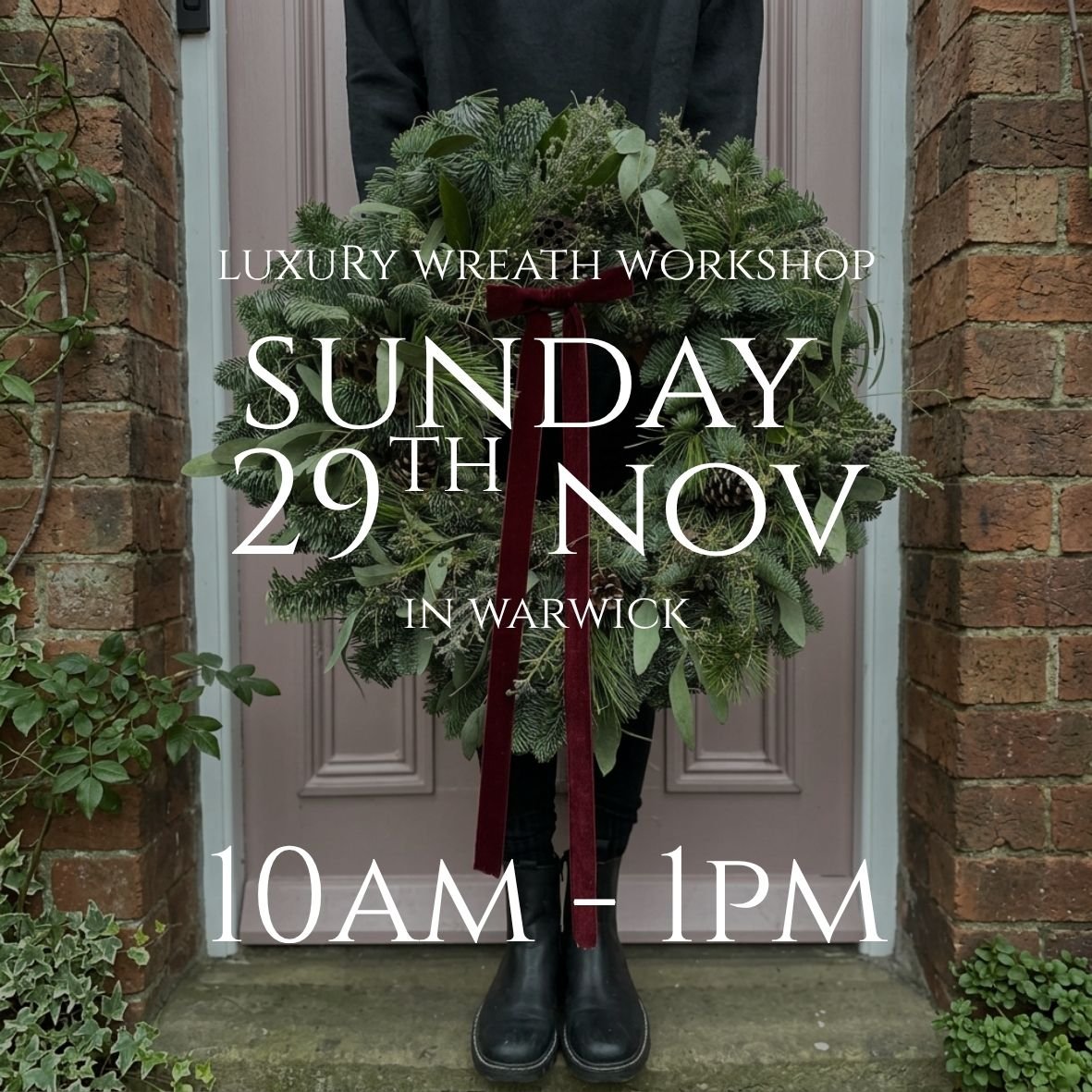 Christmas Wreath Workshop: Sunday 29 November, 10am–1pm