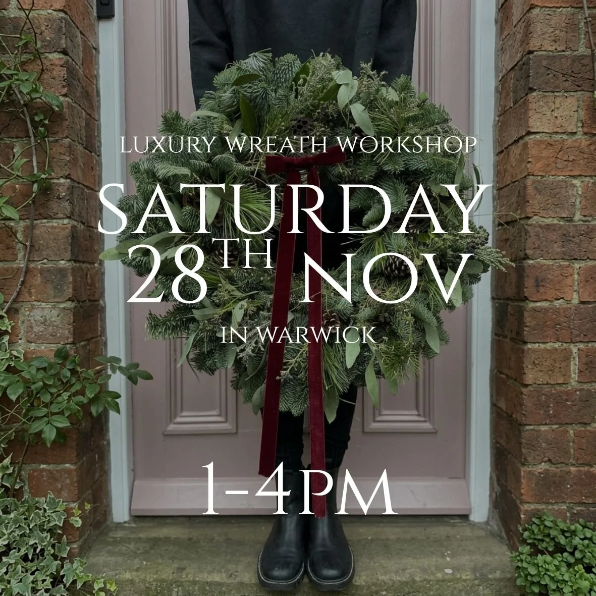 Christmas Wreath Workshop: Saturday 28 November, 1–4pm