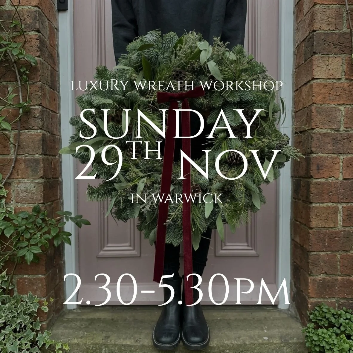 Christmas Wreath Workshop: Sunday 29 November, 2.30–5.30pm