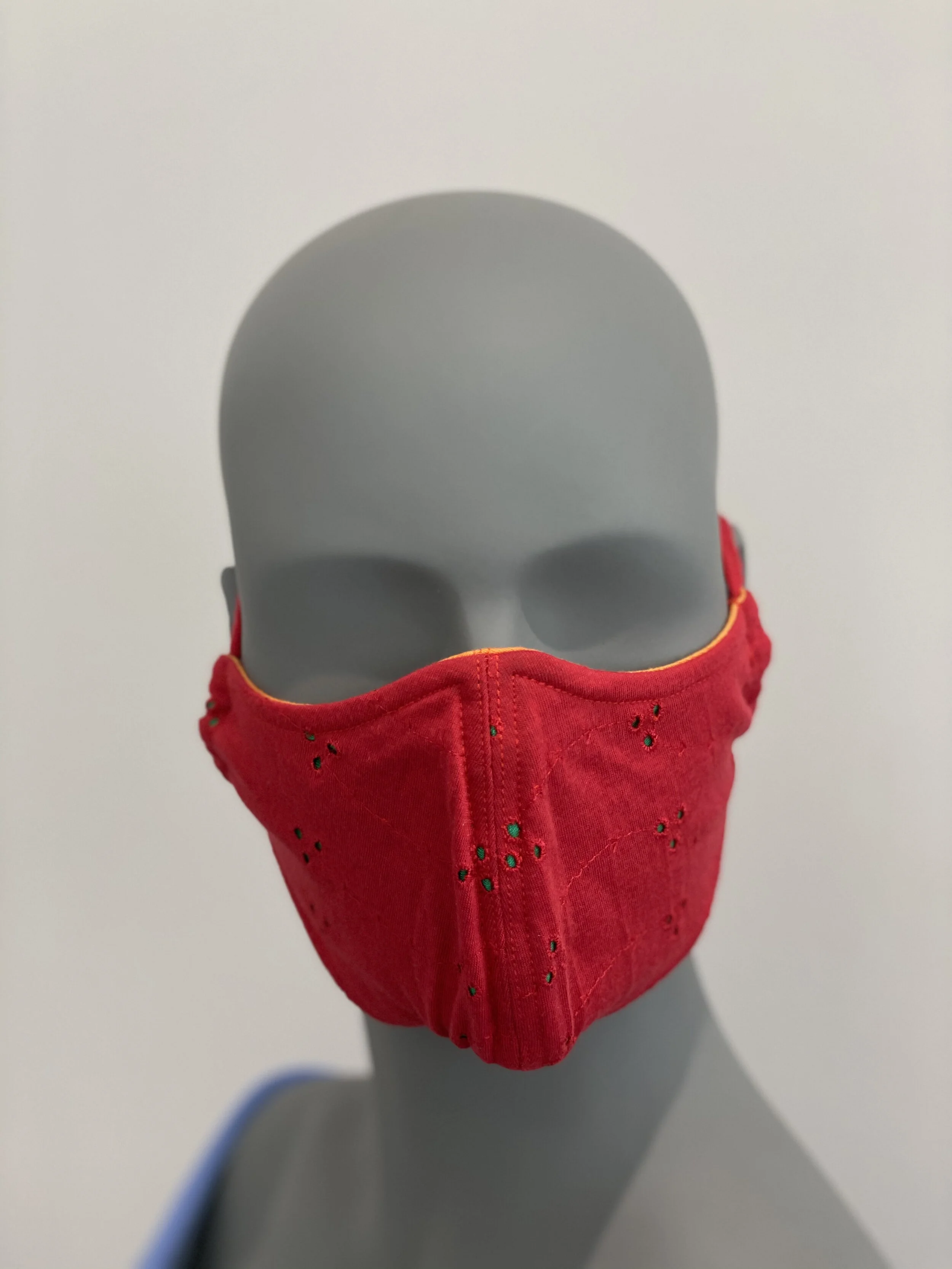 Red Cotton Safety Mask - DEO