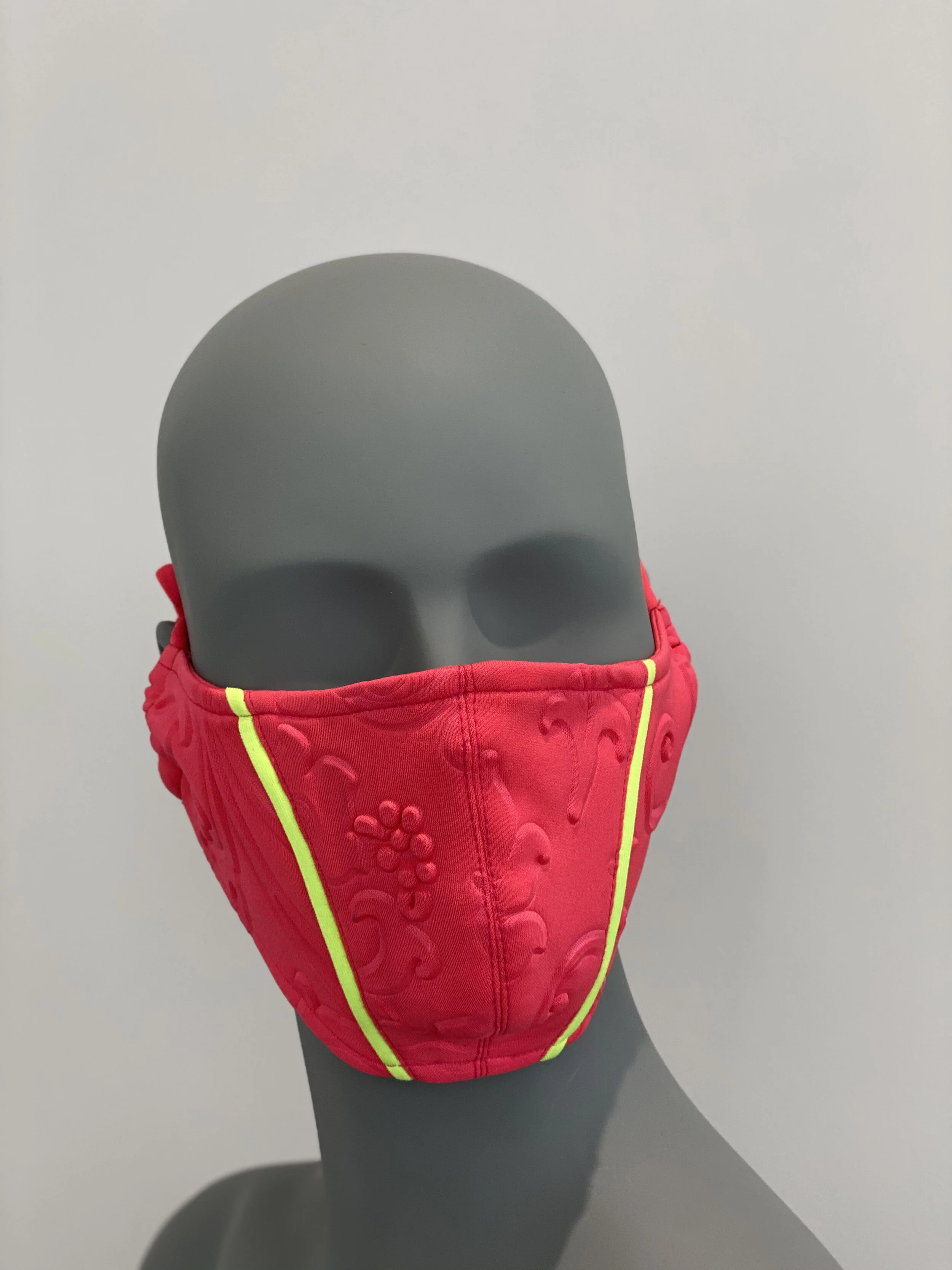 Embossed Hot Pink/Neon Safety Mask - DEO 