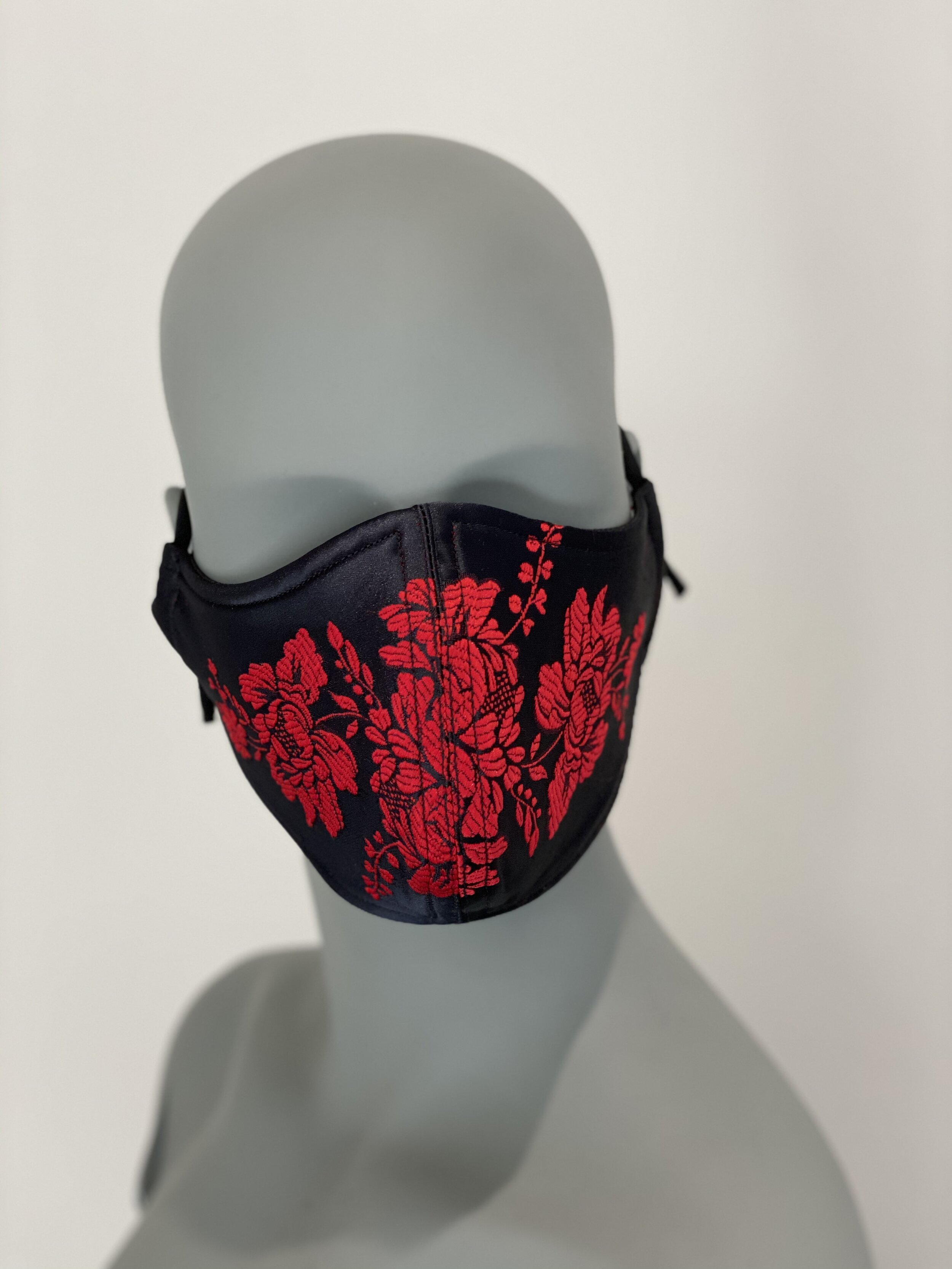 Red/Black Cherry Blossom Safety Mask - DEO