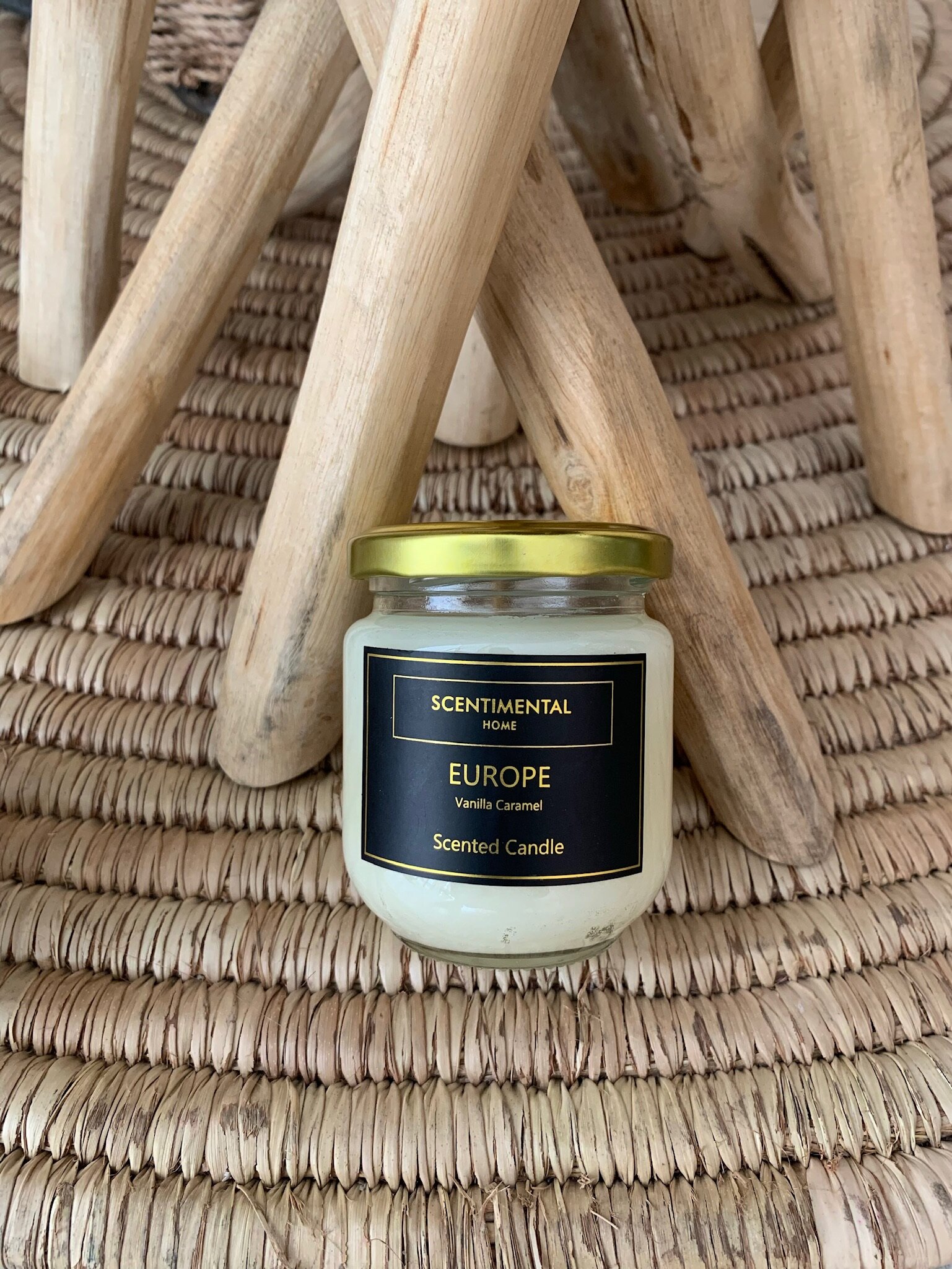 Europe (Vanilla Caramel) Scented Candle - Scentimental