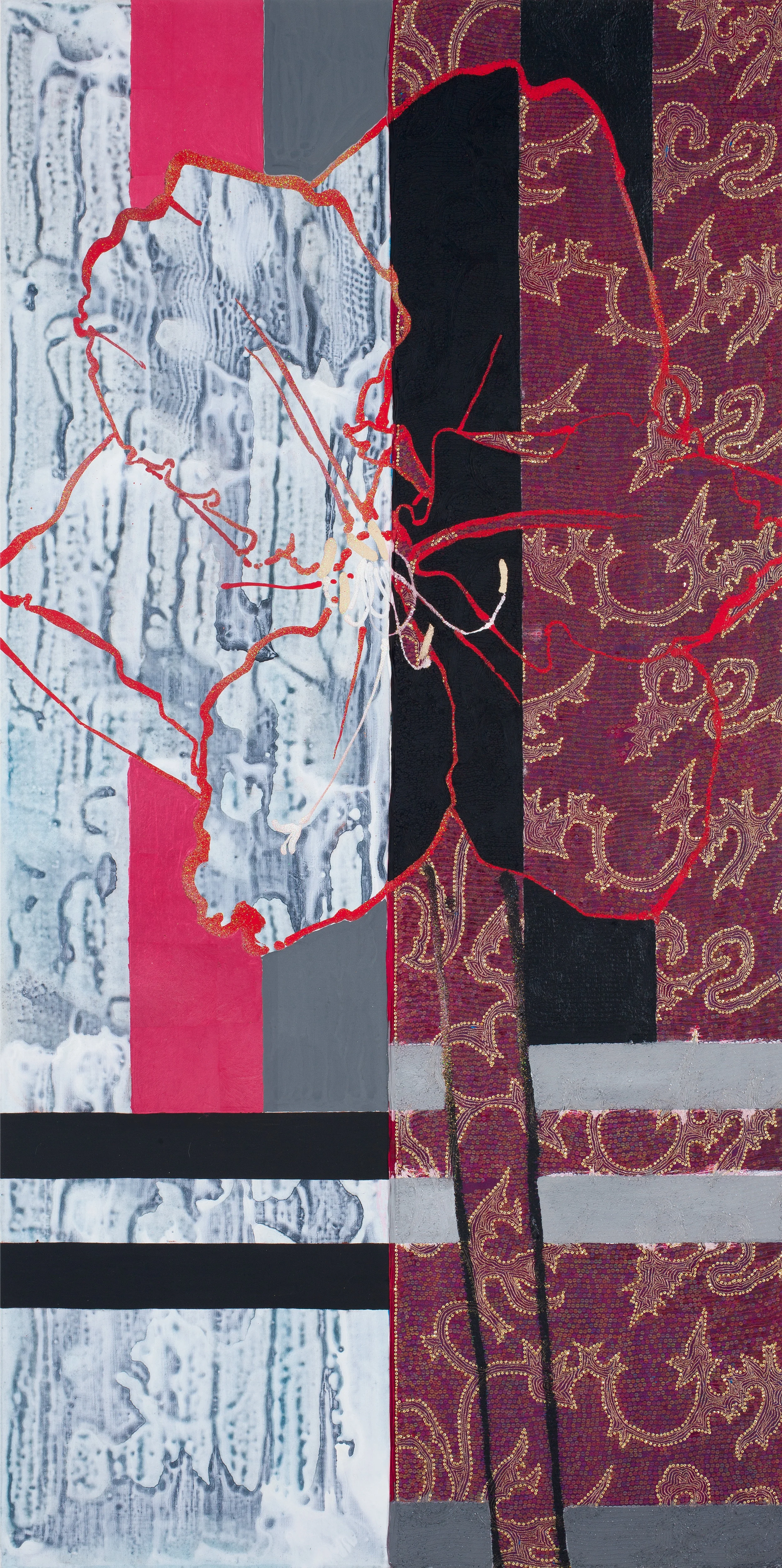 Composition in Red and Grey, 2018