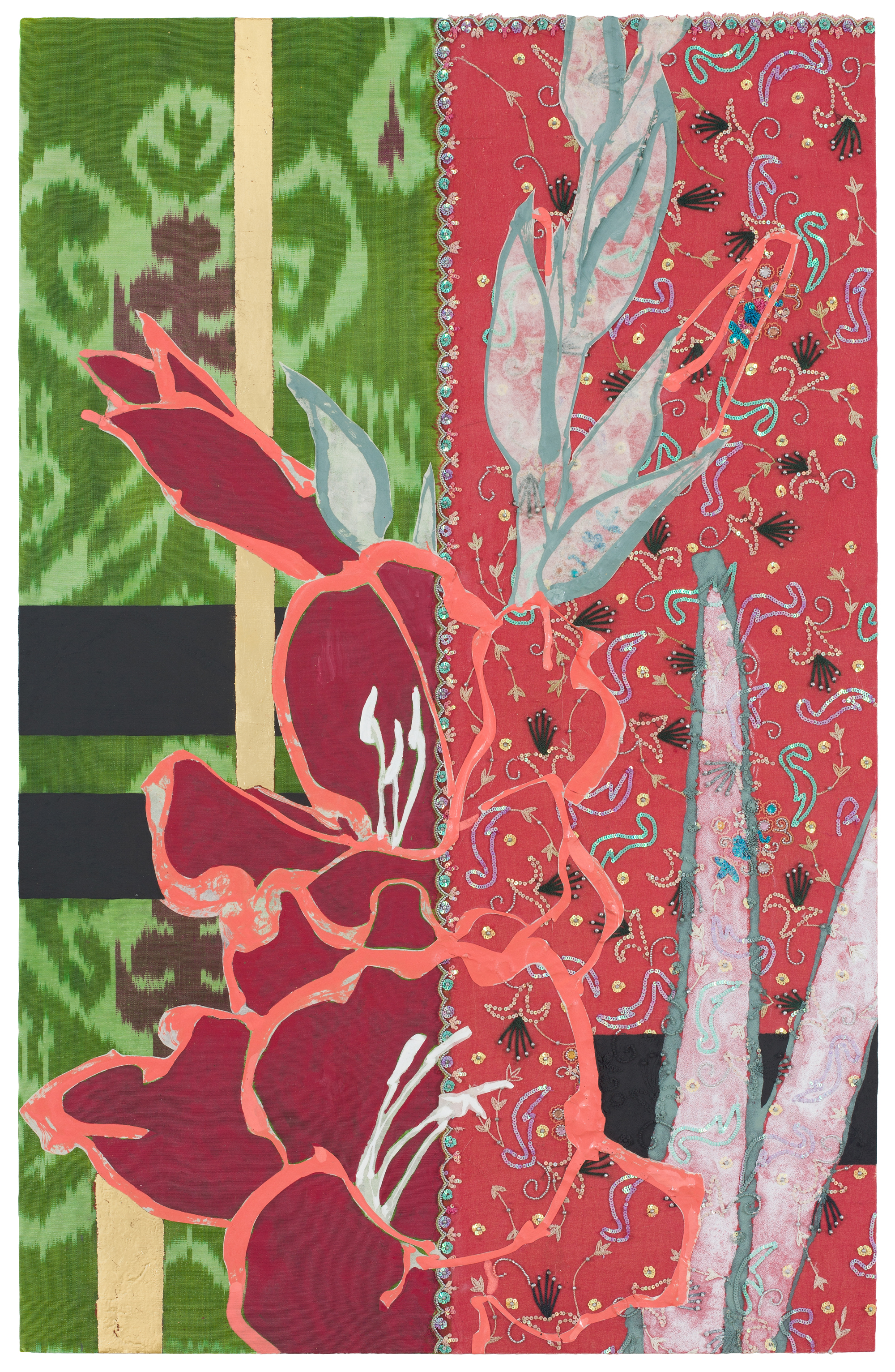 Red Gladiolus- Red and Green, 2017