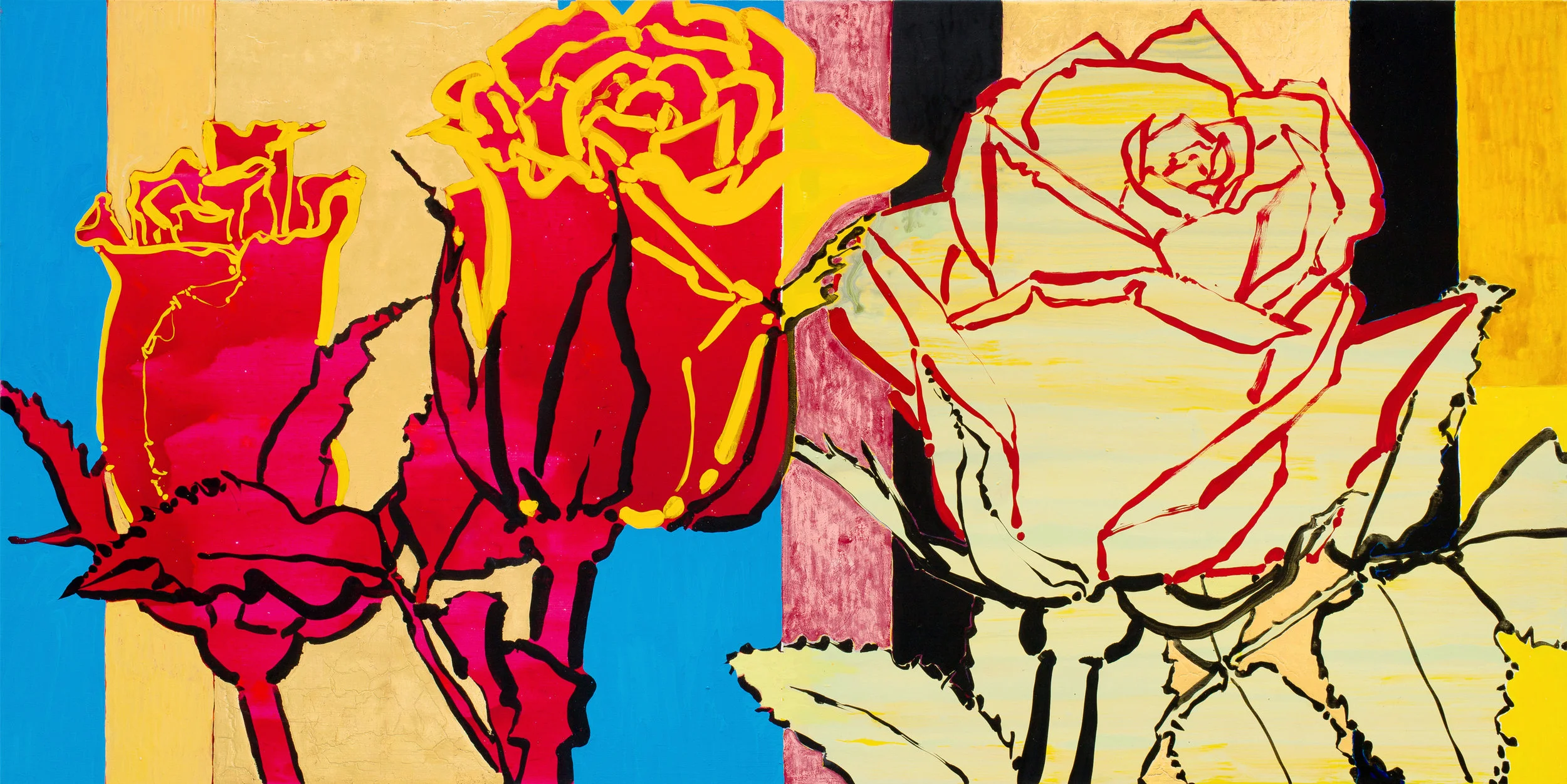 Red on Yellow, Yellow on Red Roses, 2017