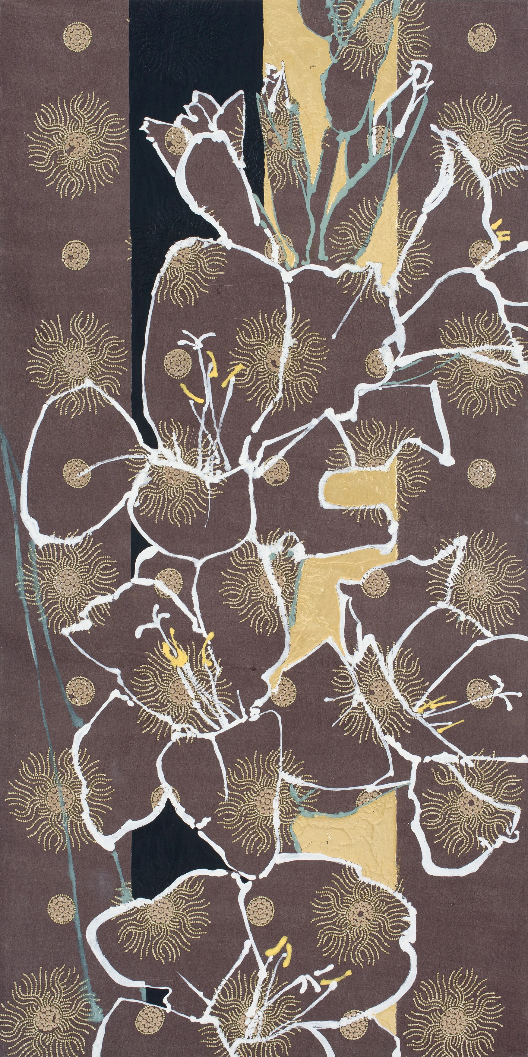 White Gladiolus, Chocolate Dupatta, 2017