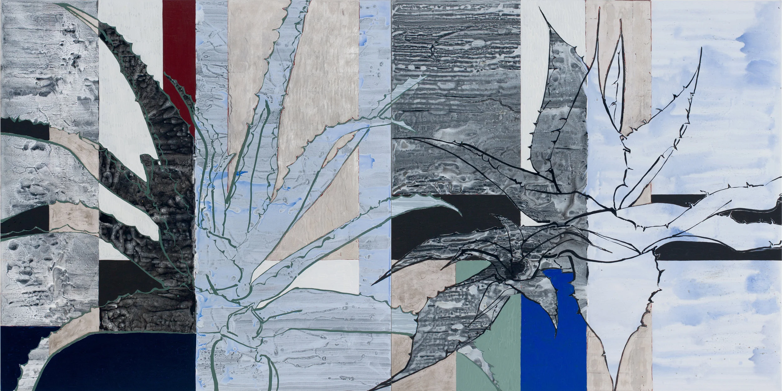 Two Old Friends II: Aloe and Agave, 2015