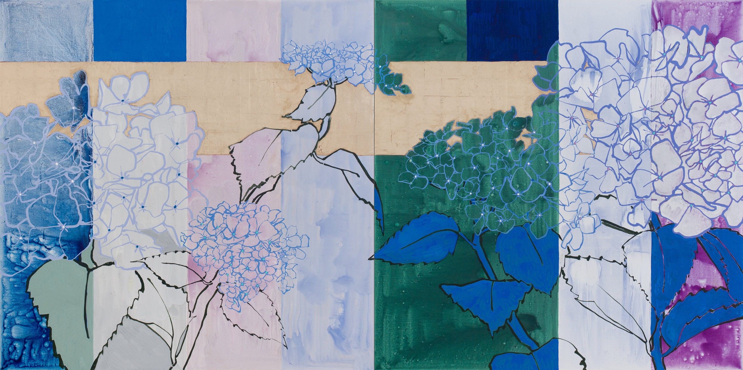Hydrangeas (Diptych), 2019