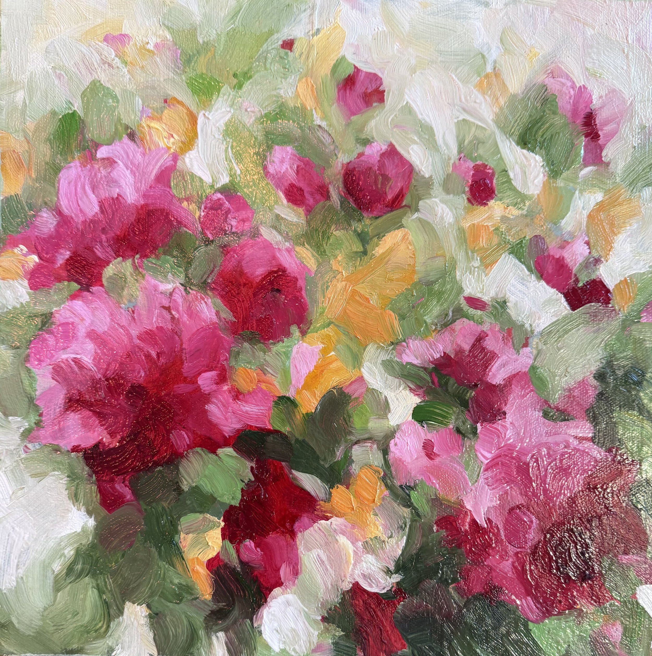 Blossom Serenade, 12" x 12" by Heather Sayeau