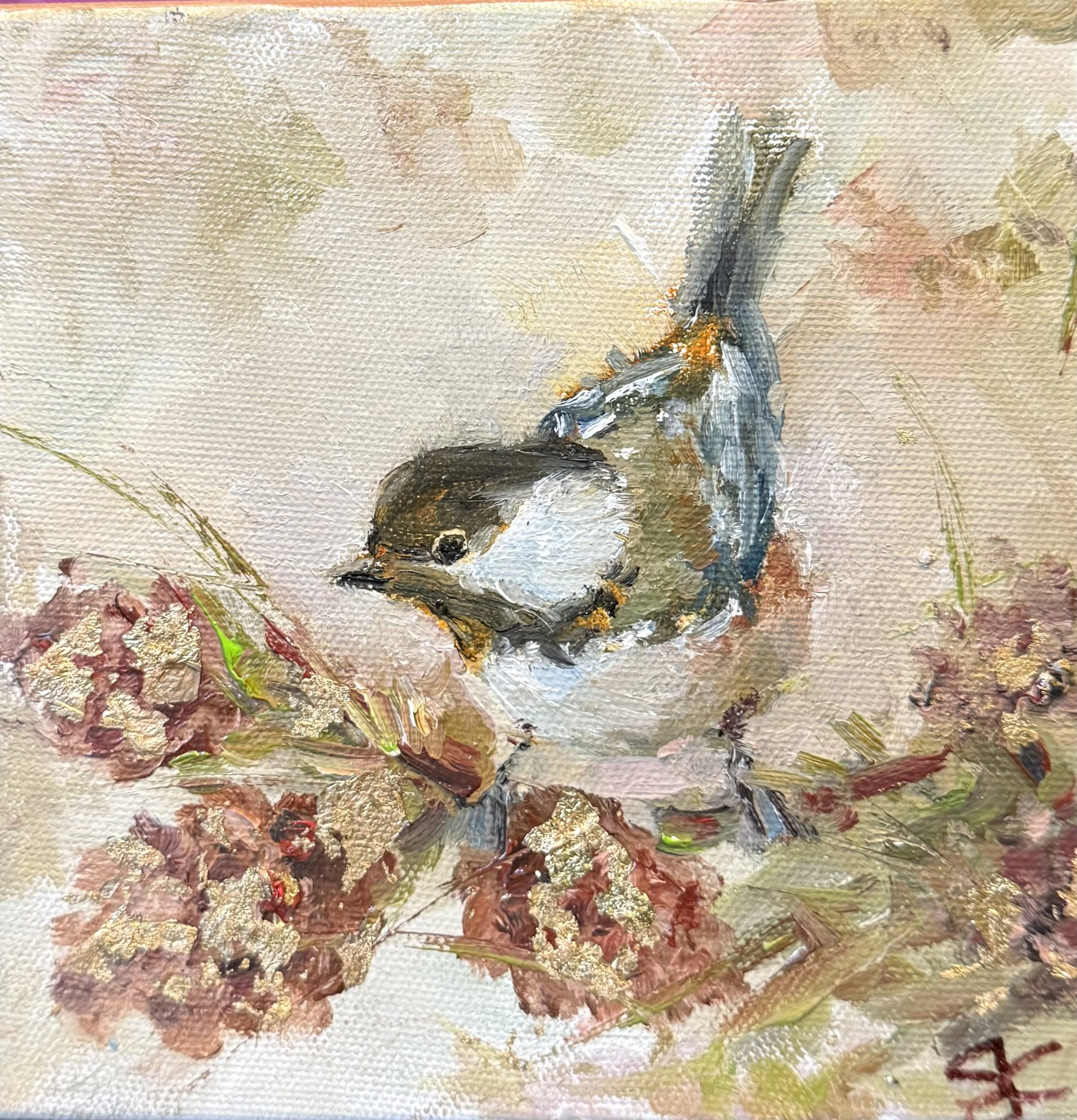 Glitter and Gold, 6" x 6" by Sarah Jane Conklin