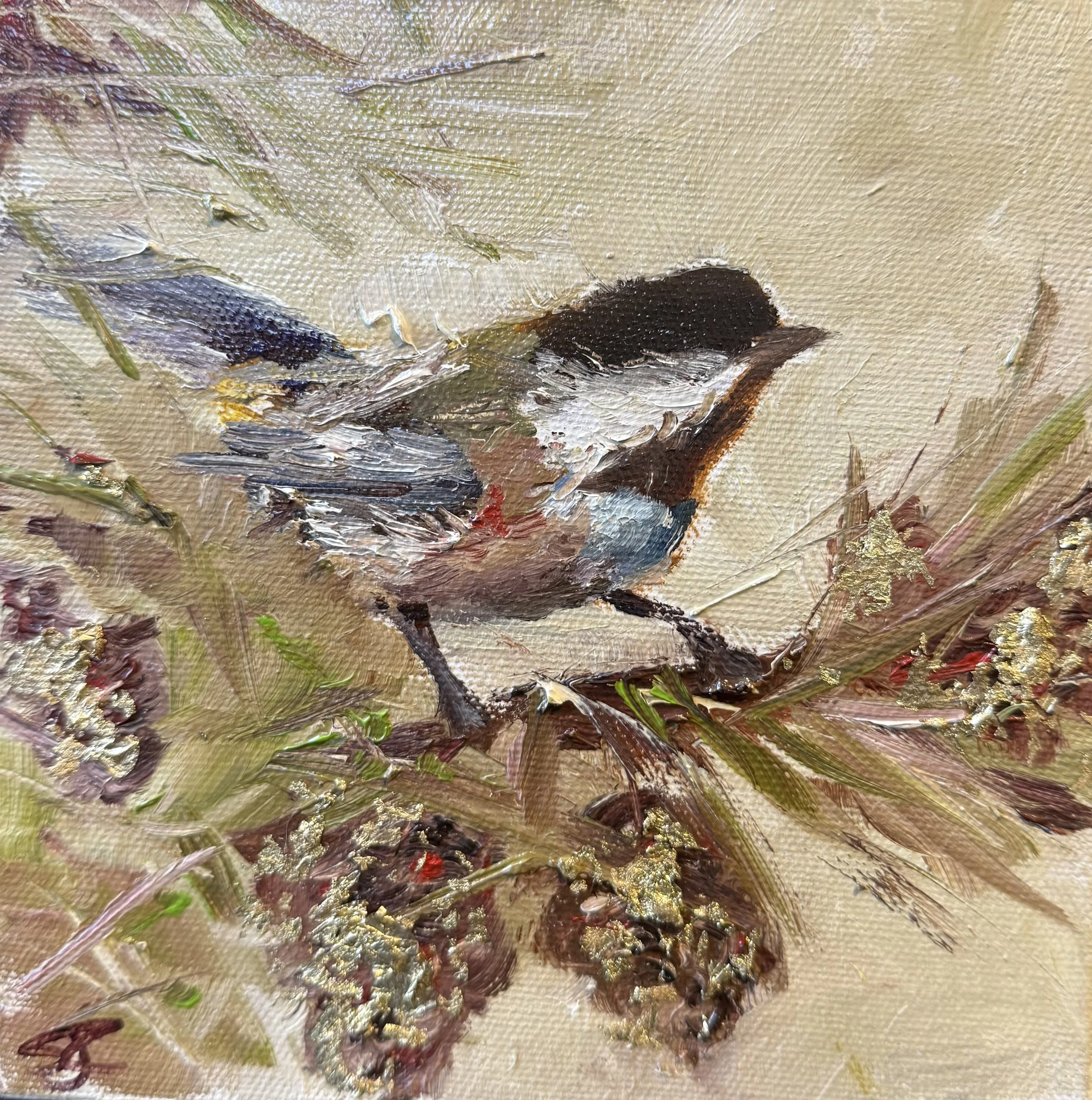 Golden Girl, 6" x 6" by Sarah Jane Conklin