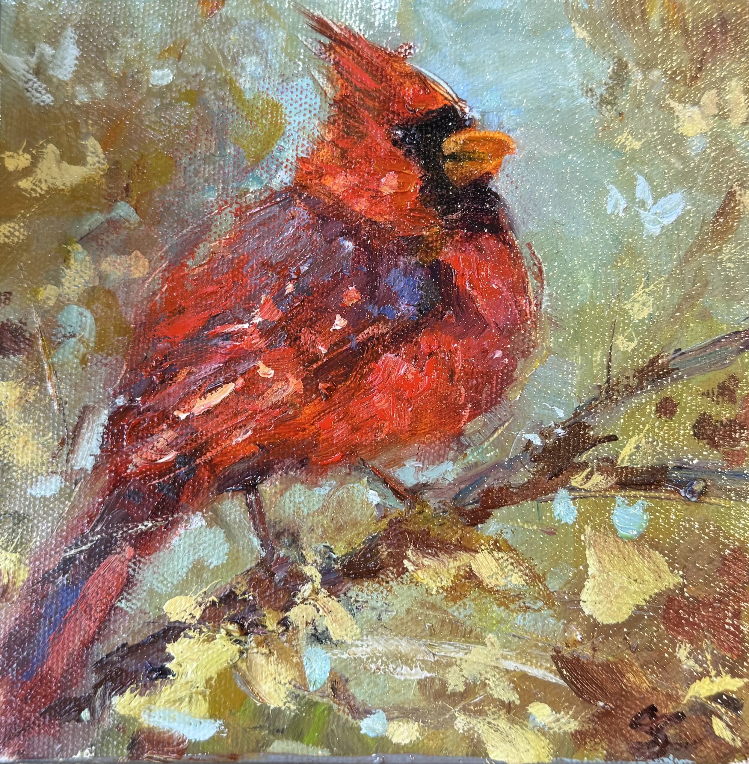 Hello Handsome, 6" x 6" by Sarah Jane Conklin