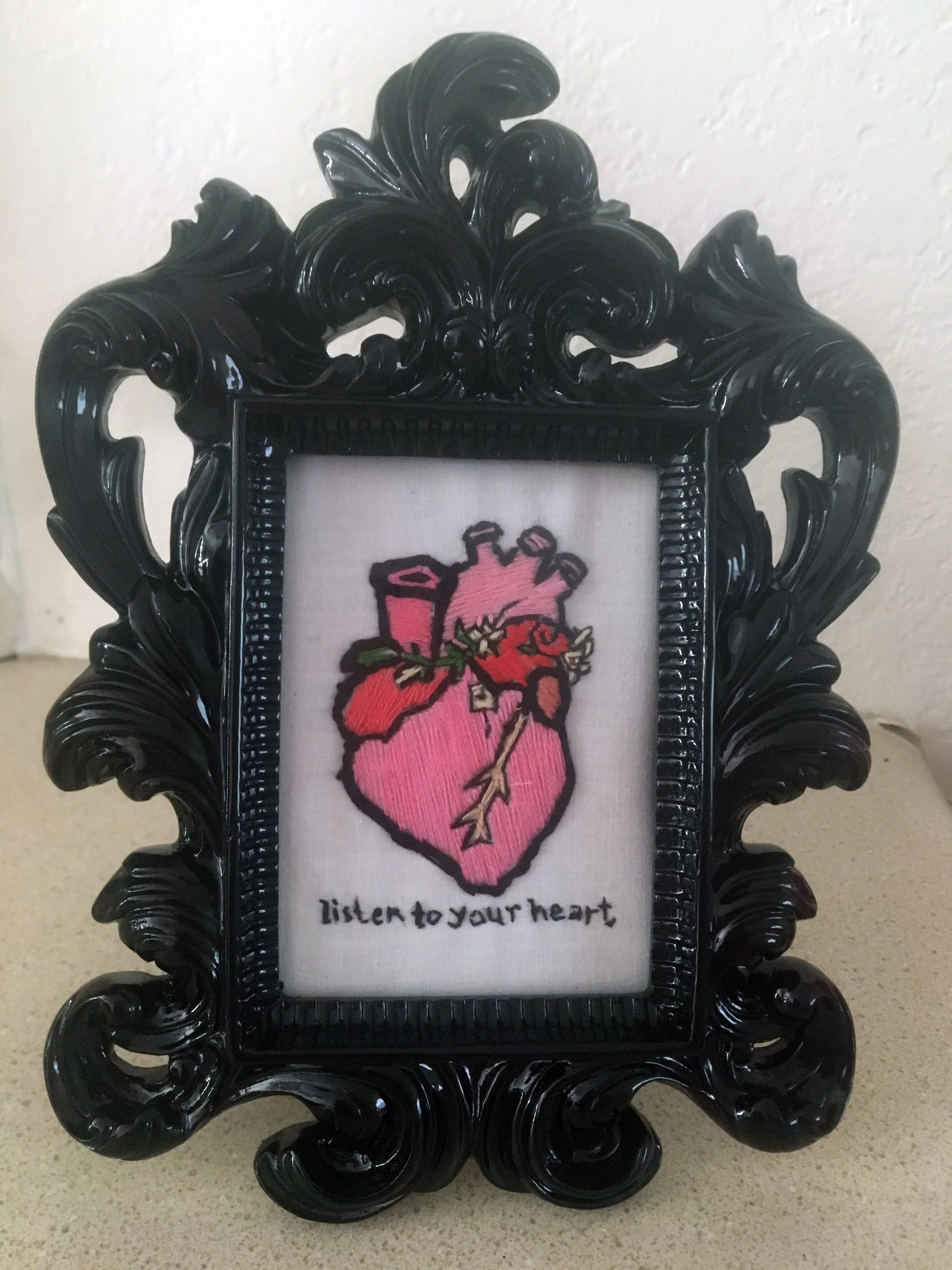 Tinily stitched Heart- CUSTOM ORDER