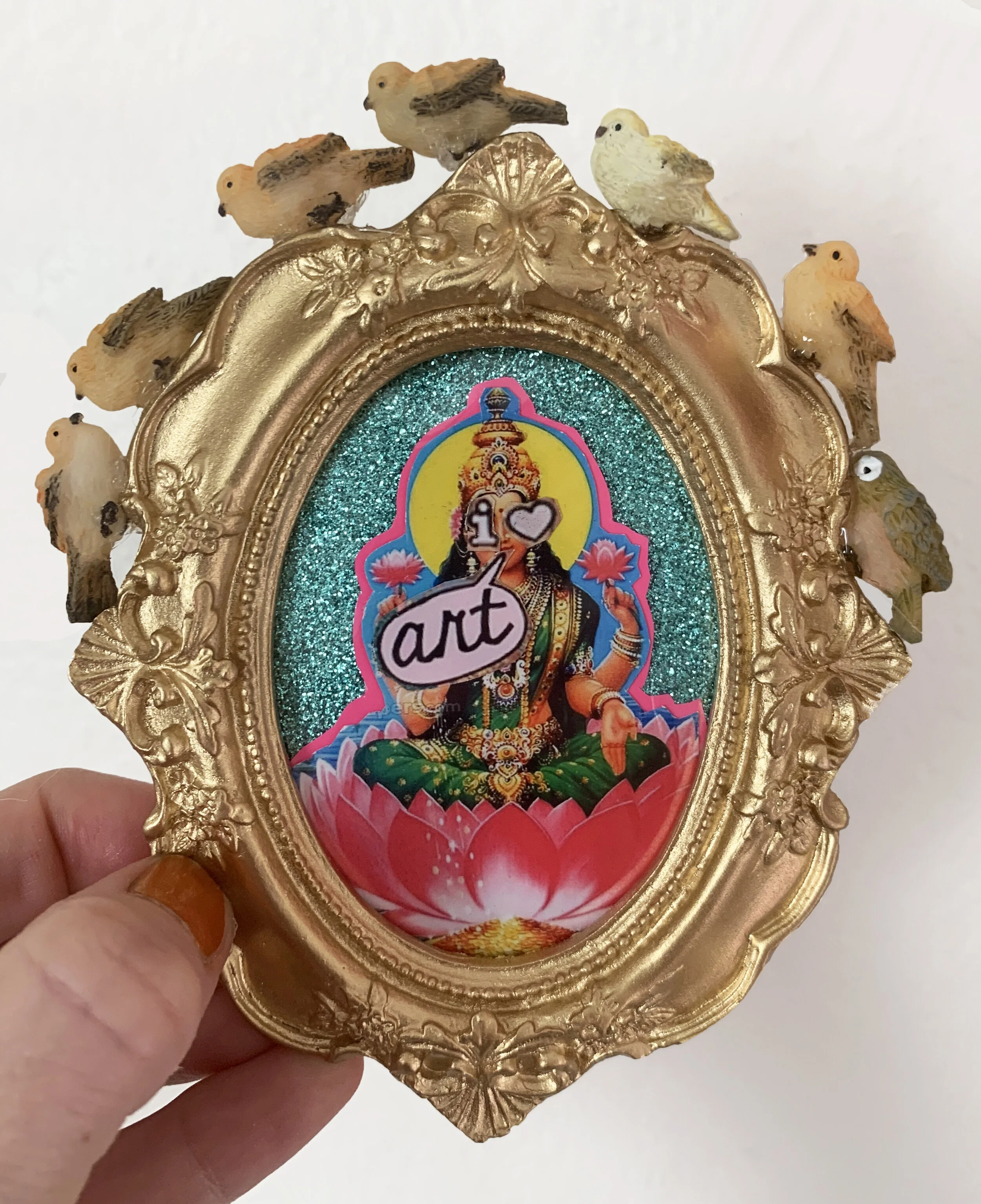 I Heart Art (Peach Birds)