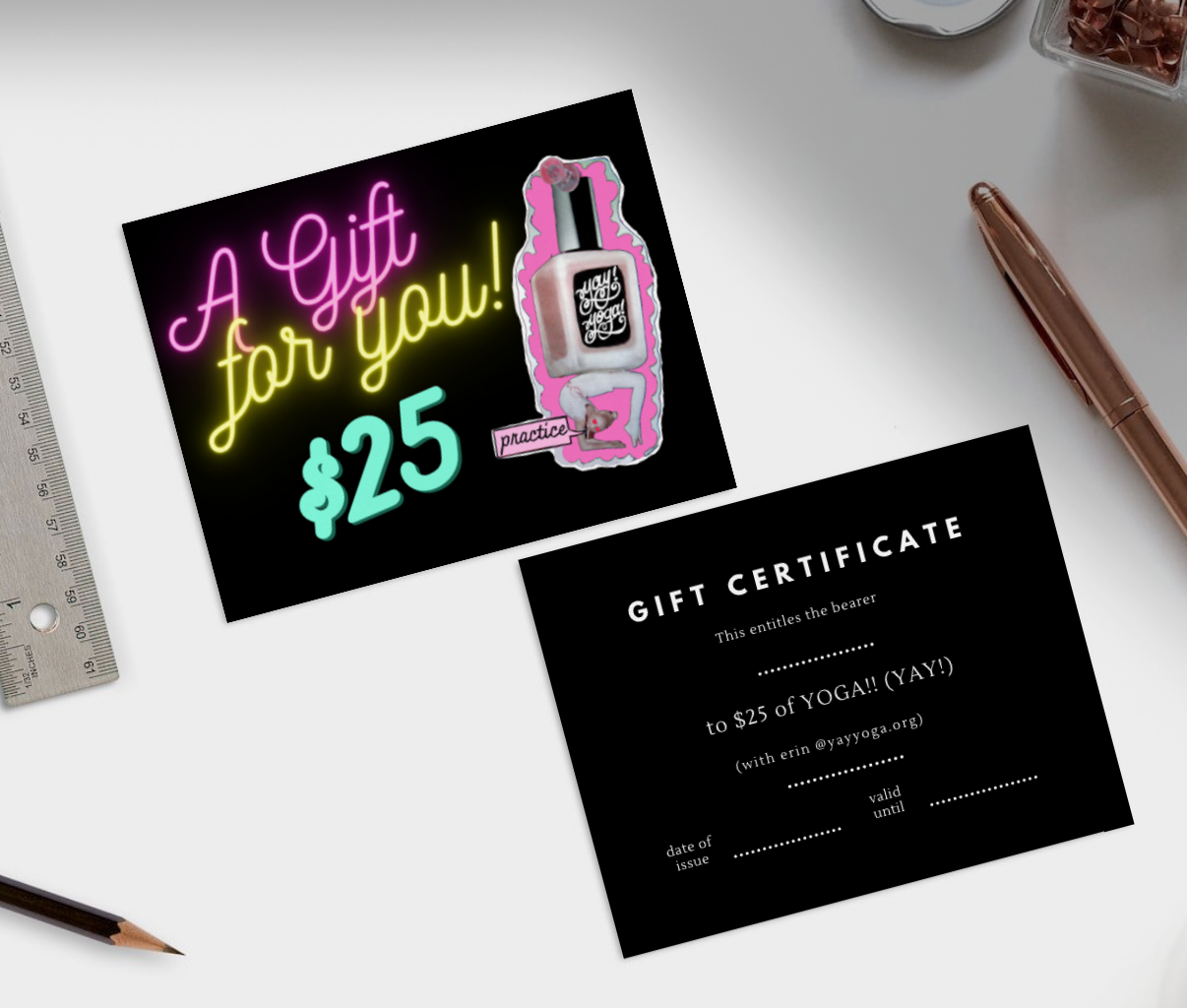 $25-$100 Yoga Gift Card