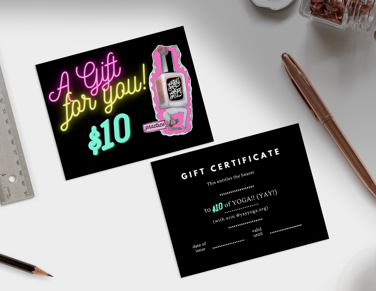 $5-$20 Yoga Gift Cards