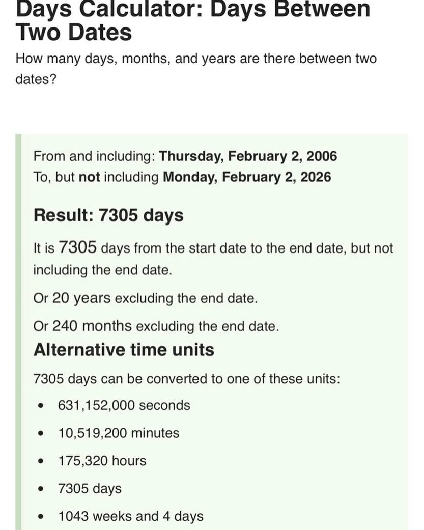 Twenty Years. 🙏🏻