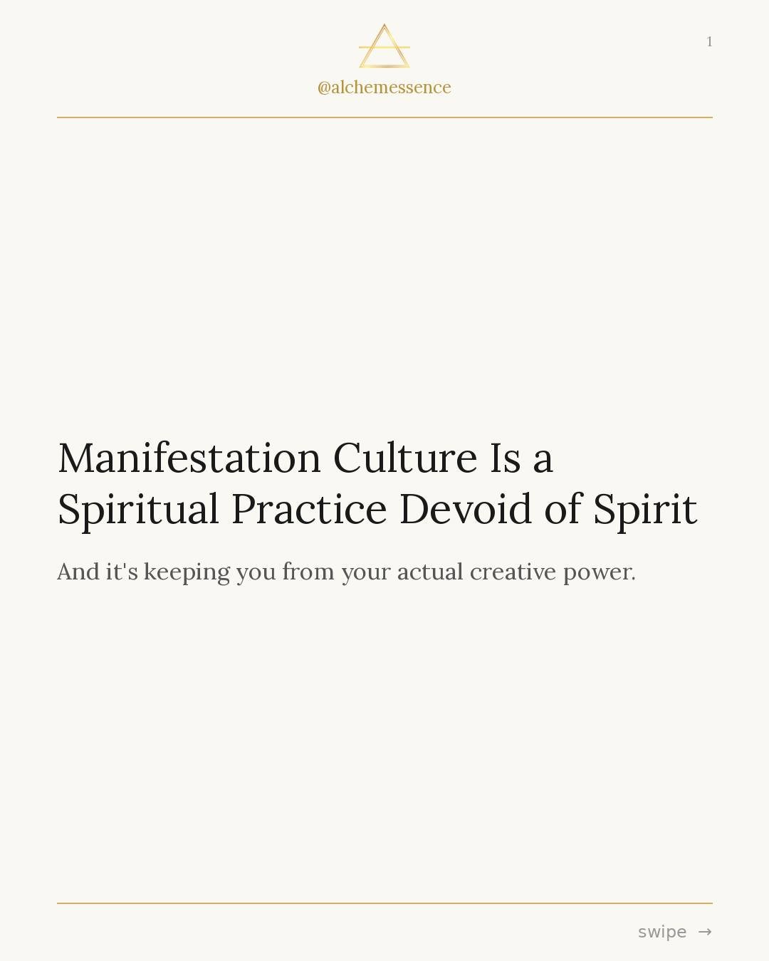 What if the reason manifestation culture keeps failing you isn't that you haven't healed enough &mdash; but that the whole framework is off?
 
True creativity is always relational. It happens in community, in place, within the systems we live in.
 
E