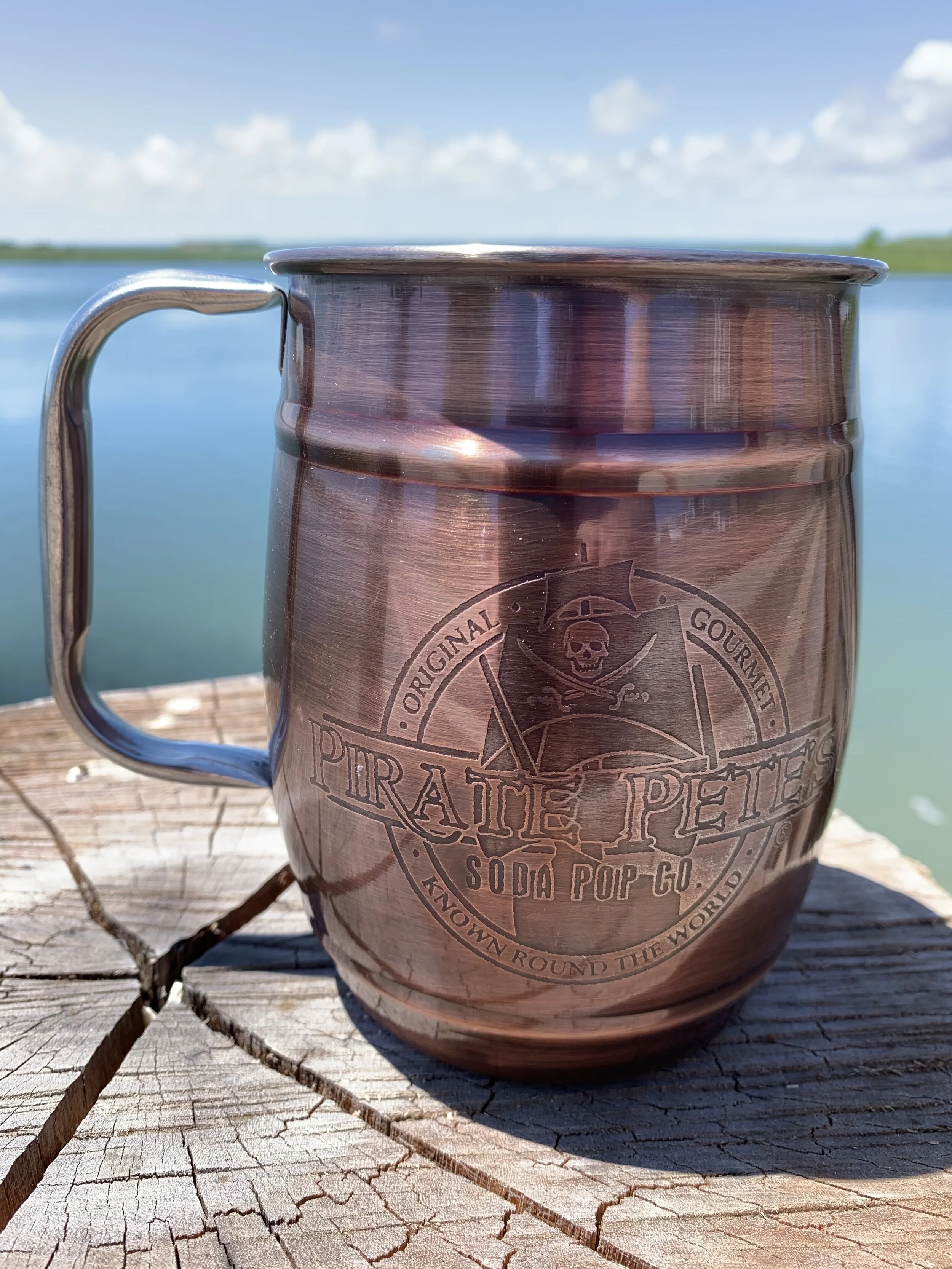 Antiqued Copper Barrel Mug