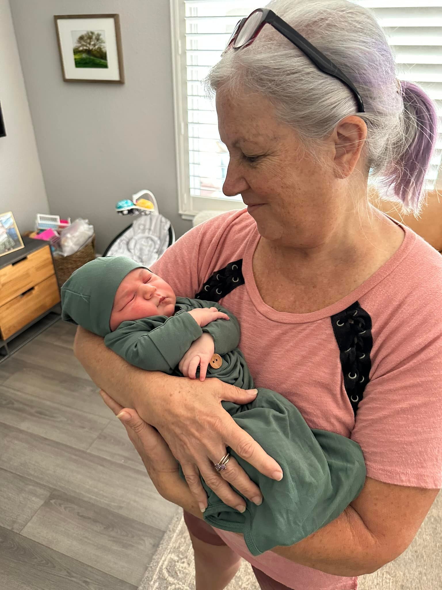This is my new grandson Bennett Daniel Horton. He made his arrival 5/16/23 I&rsquo;m so glad I was able to come and watch his big sister EmmyLou while her Mom and Dad went to the hospital! She is the best big sister! Bennett is such a good baby! Boy 