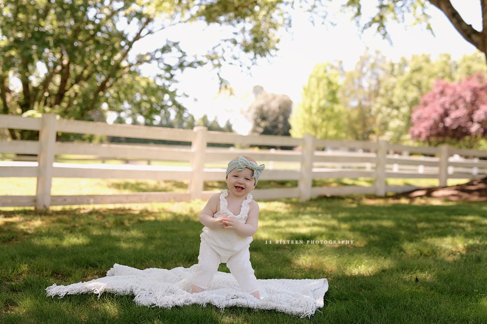Sneak peek of Ava from her baby session this afternoon!  When the outdoor space at your studio looks like this - there's no reason to go on location!