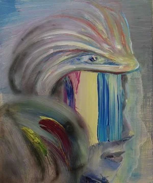 Raphael and Spirit, 2016-17?, Acrylic on canvas