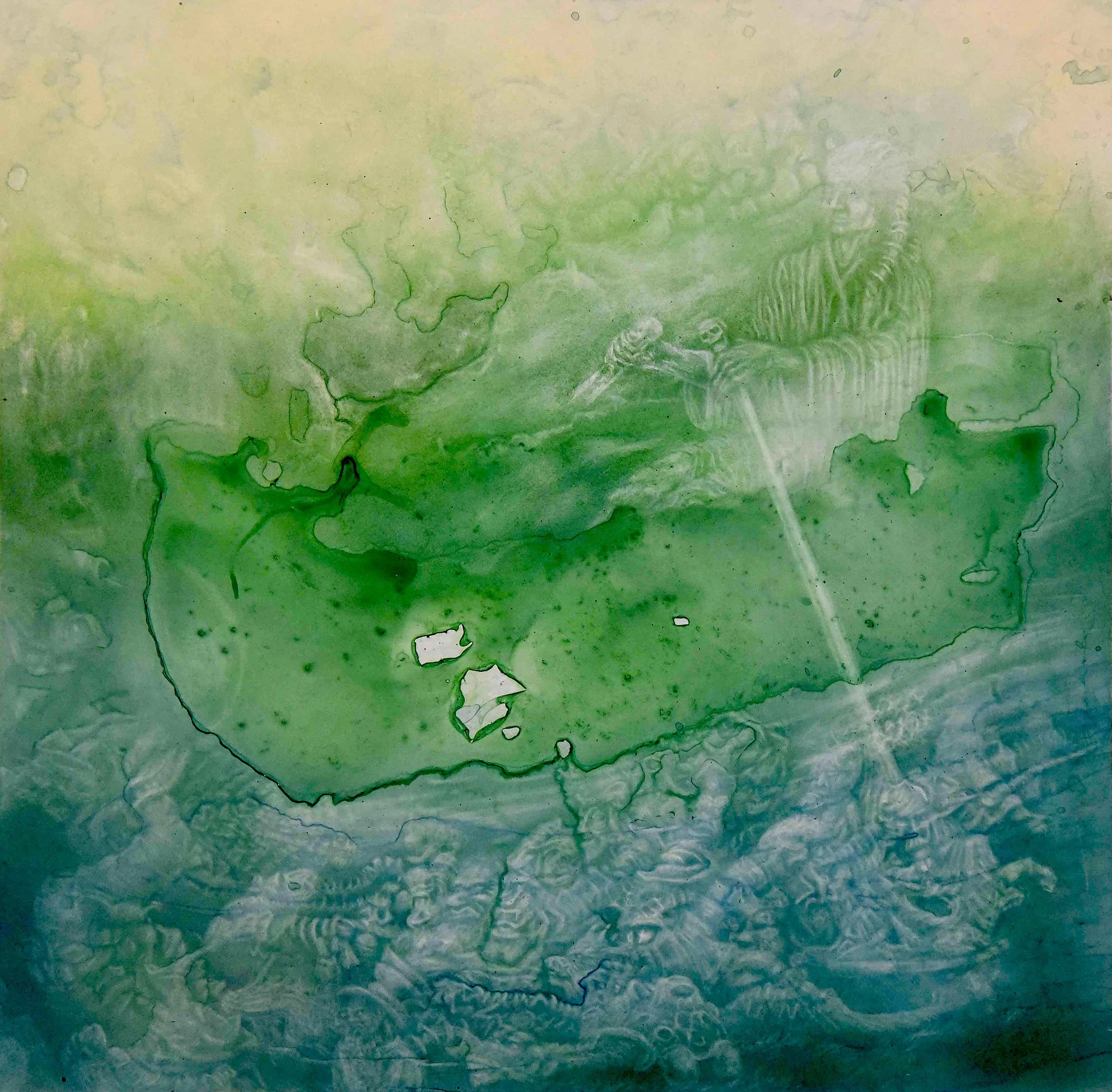 "River of Styx", Acrylic. 2016 16 x 16 inches