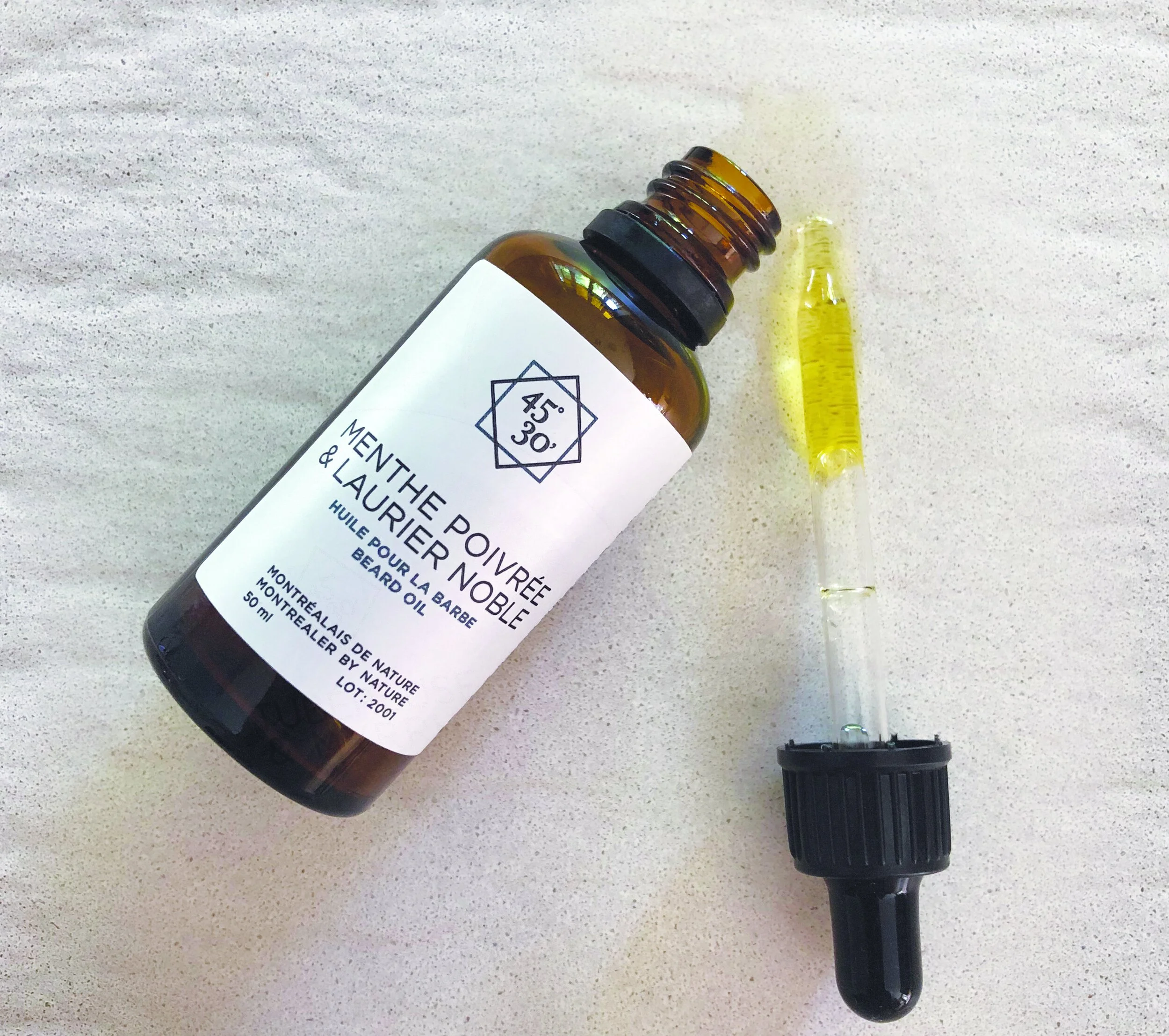 MENTHE POIVRÉE ET LAURIER NOBLE Huile à barbe//beard oil