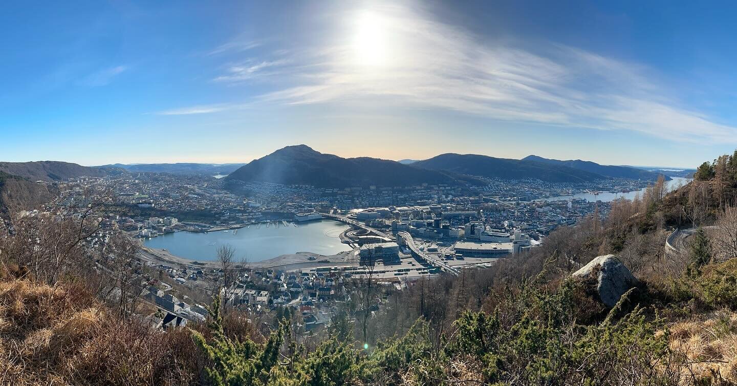 This view of Bergen almost made the hill I ran up to get here worth it