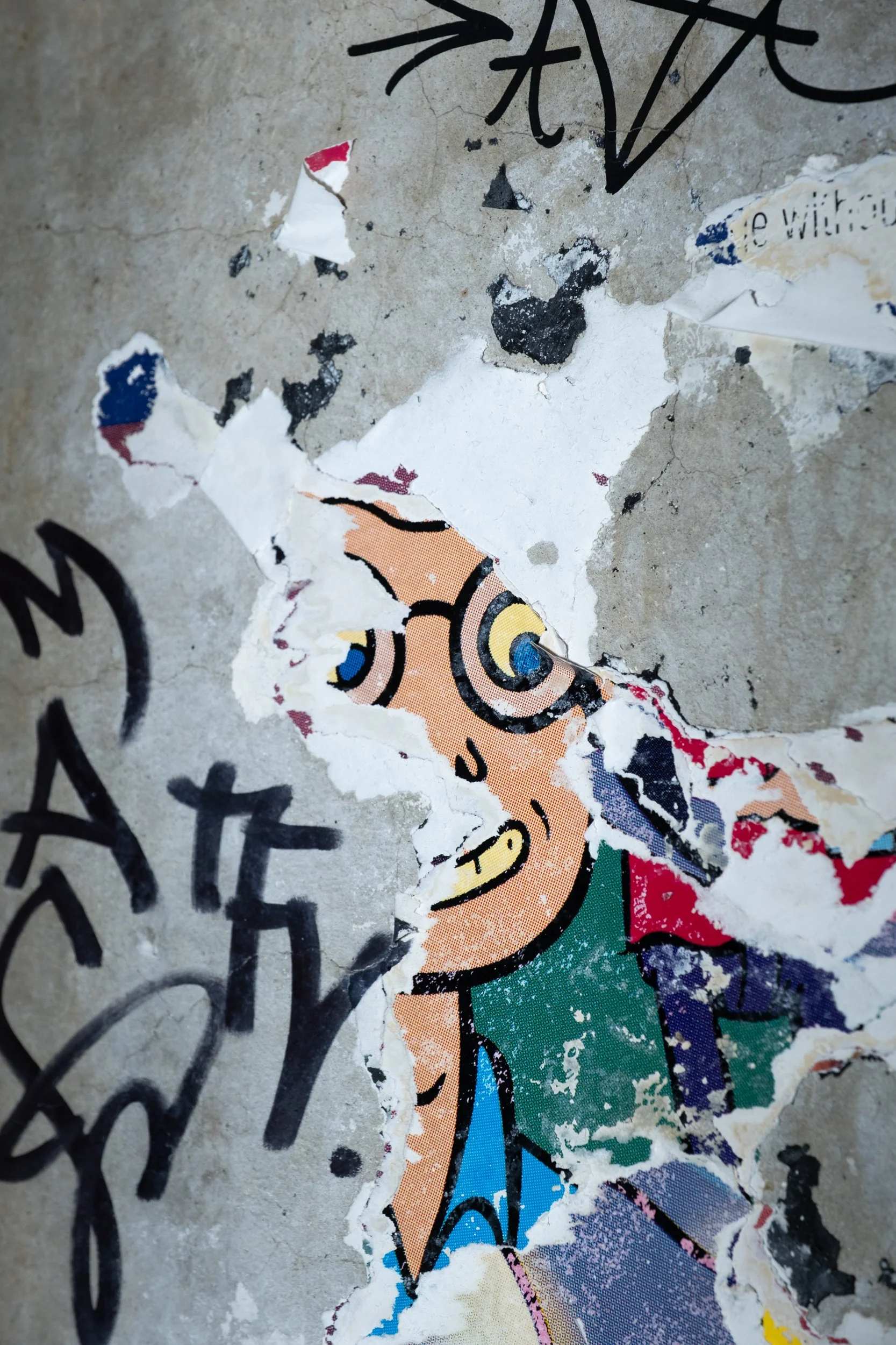  The remnants of a c. 1999 ad for the TV cartoon Mission Hill. 
